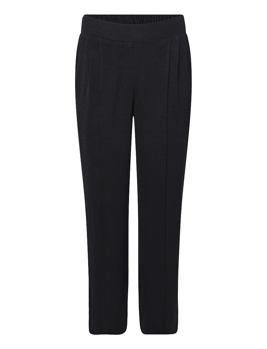 Bubbleroom - Crepe Front Seam Trousers - hose mit geradem bein - black - 1