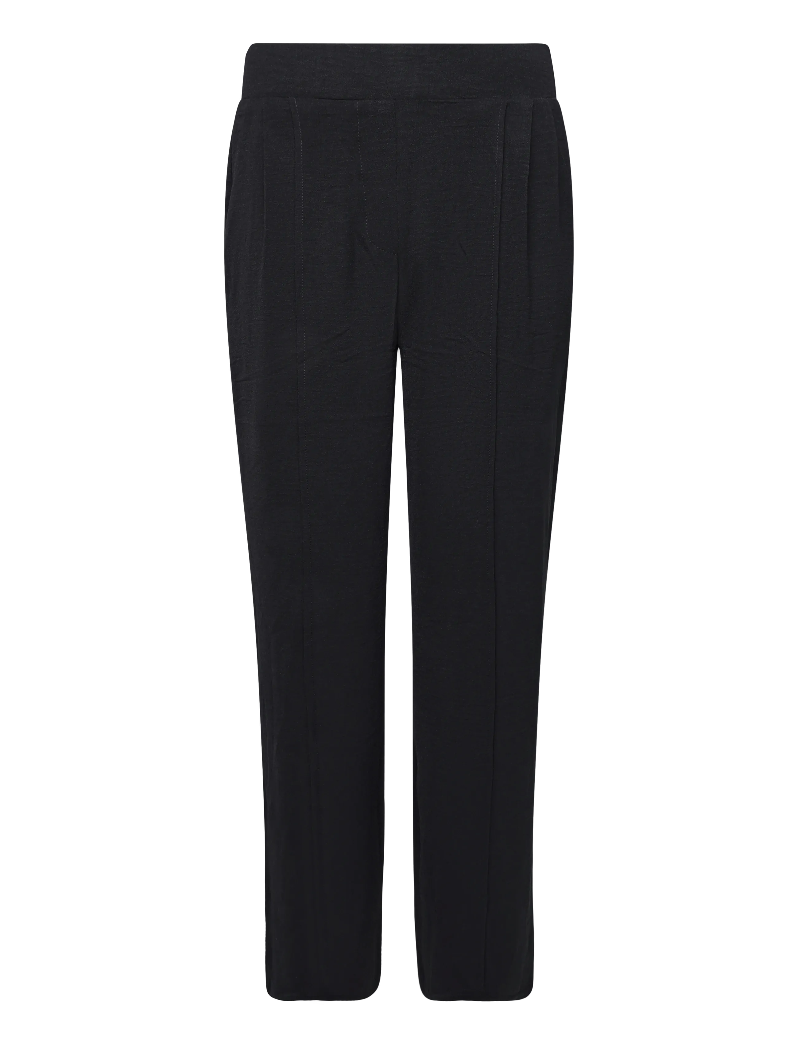 Bubbleroom - Crepe Front Seam Trousers - black - 2