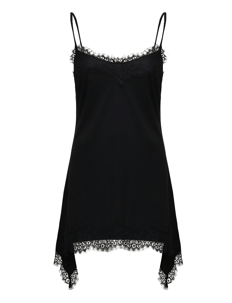 Bubbleroom - Lace Detail Singlet - varrukateta pluusid - black - 1