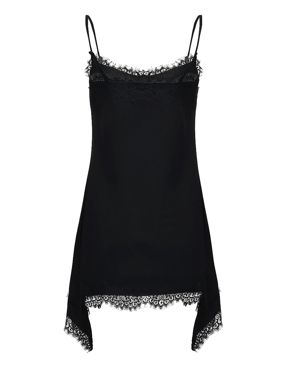 Bubbleroom - Lace Detail Singlet - varrukateta pluusid - black - 2