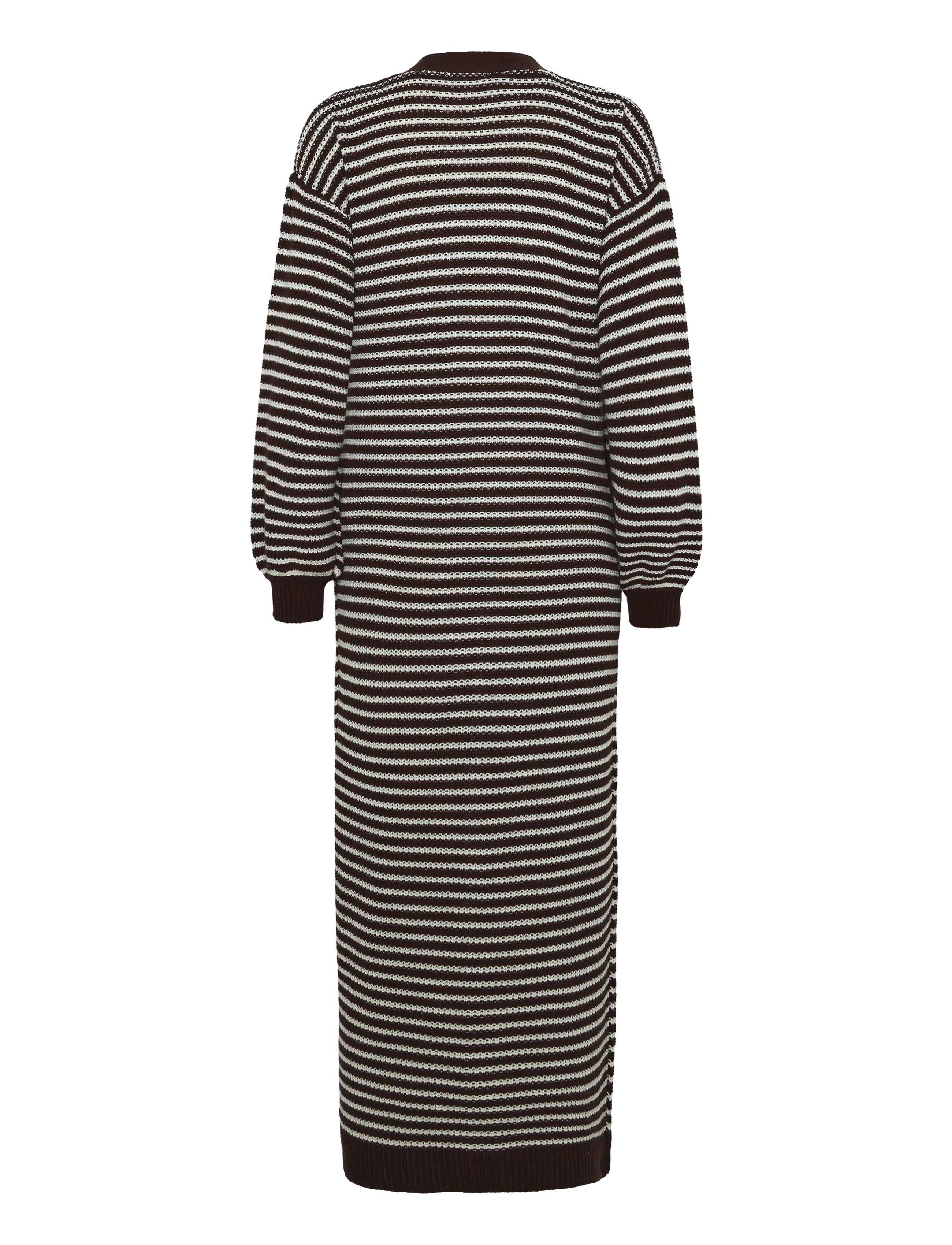 Bubbleroom - Knitted Maxi Cardigan - cream/brown - 2