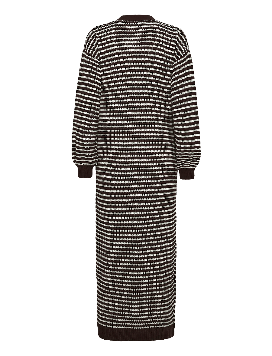 Bubbleroom - Knitted Maxi Cardigan - koftor - cream/brown - 2