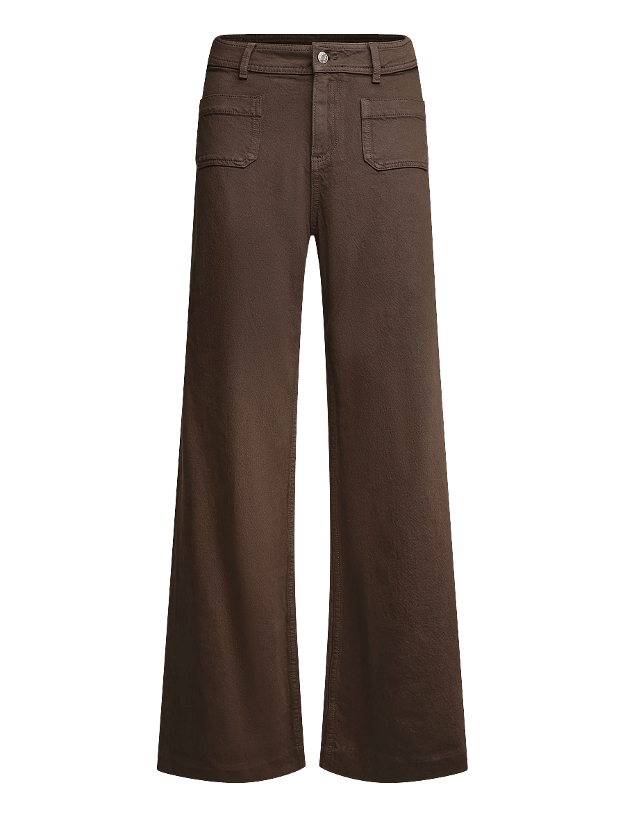 Bubbleroom - Frankie Front Pocket Jeans - alt laiad teksad - brown - 1