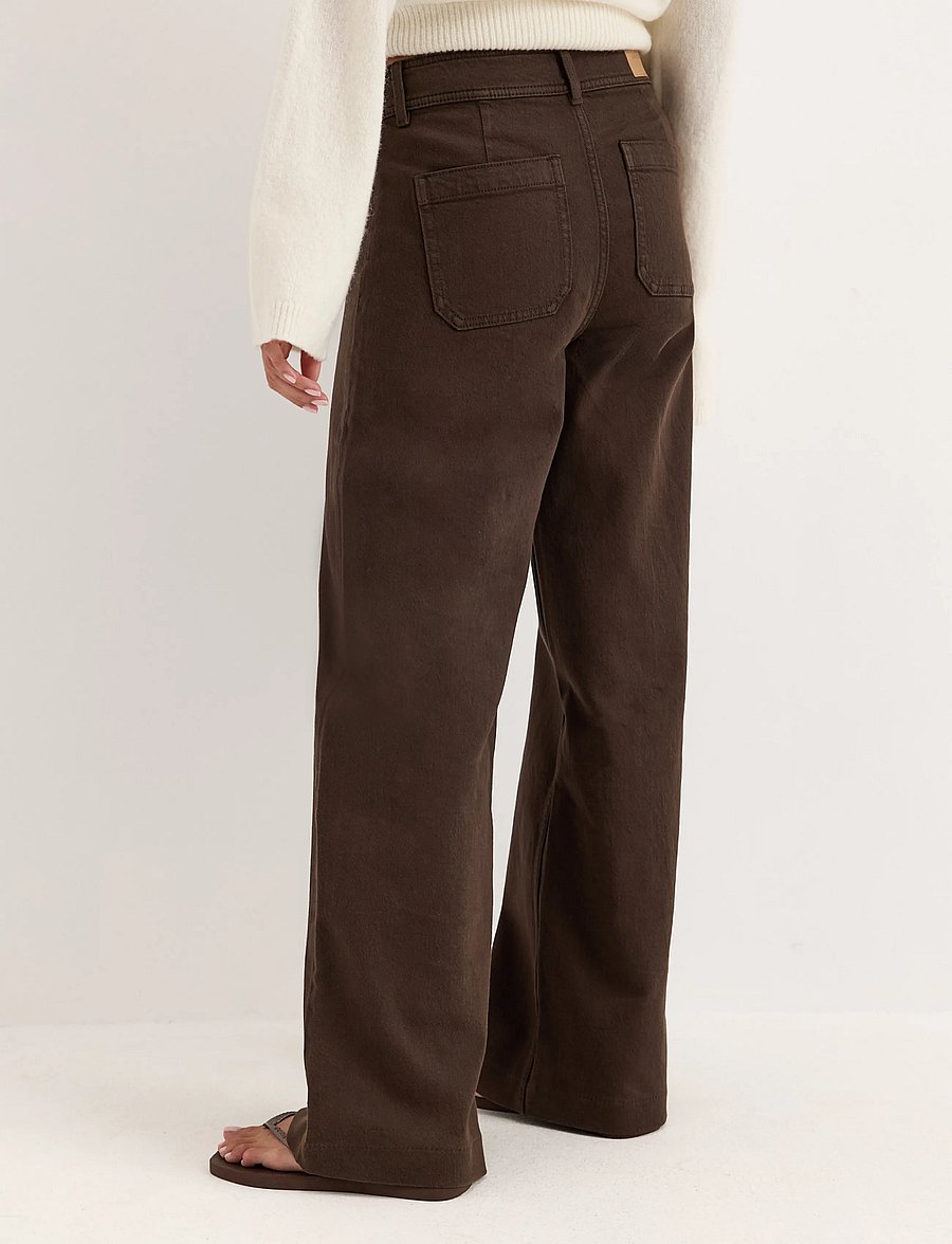 Bubbleroom - Frankie Front Pocket Jeans - alt laiad teksad - brown - 3
