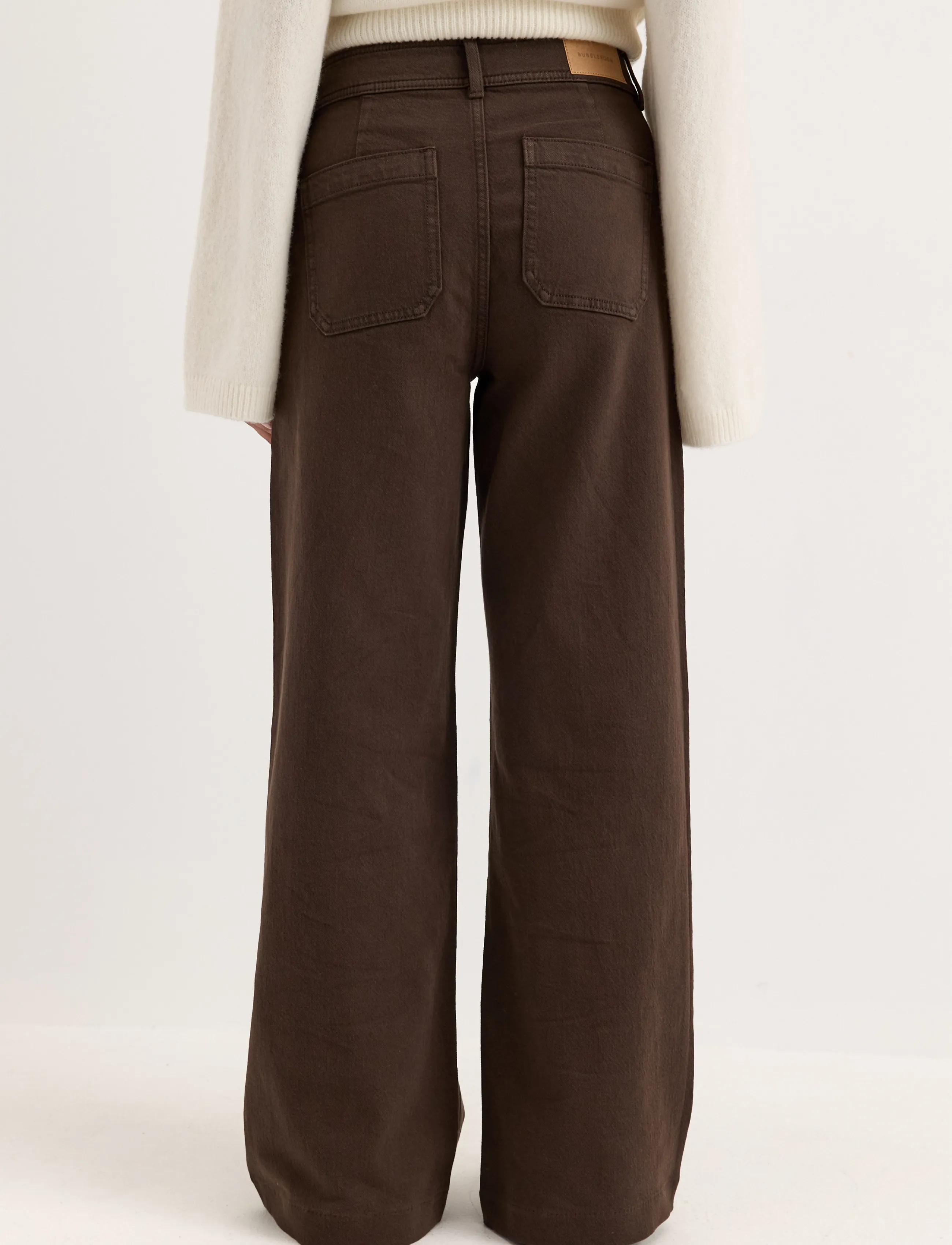 Bubbleroom - Frankie Front Pocket Jeans - alt laiad teksad - brown - 4