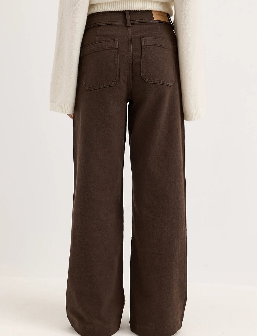 Bubbleroom - Frankie Front Pocket Jeans - alt laiad teksad - brown - 4