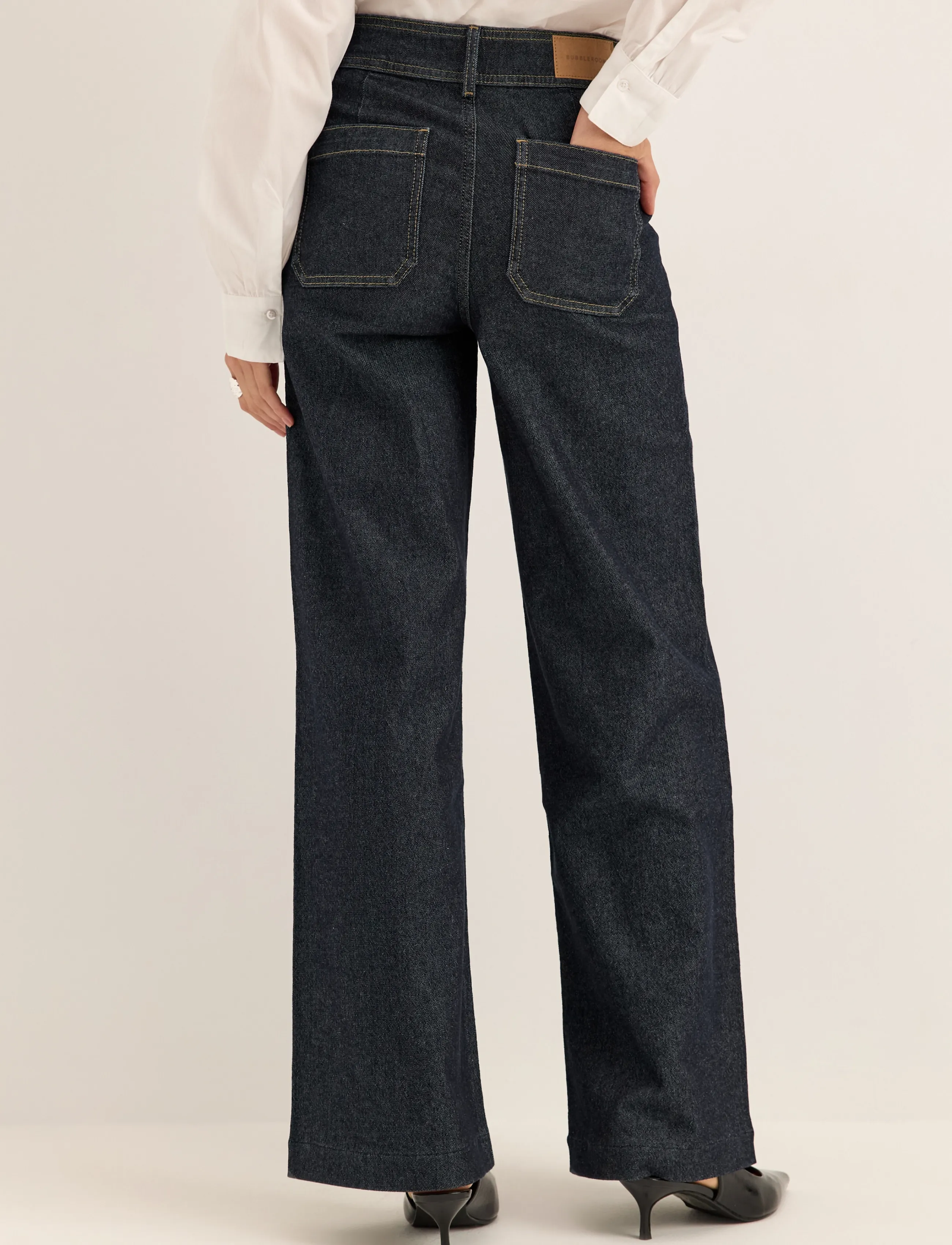 Bubbleroom - Frankie Front Pocket Jeans - alt laiad teksad - midnight blue - 4