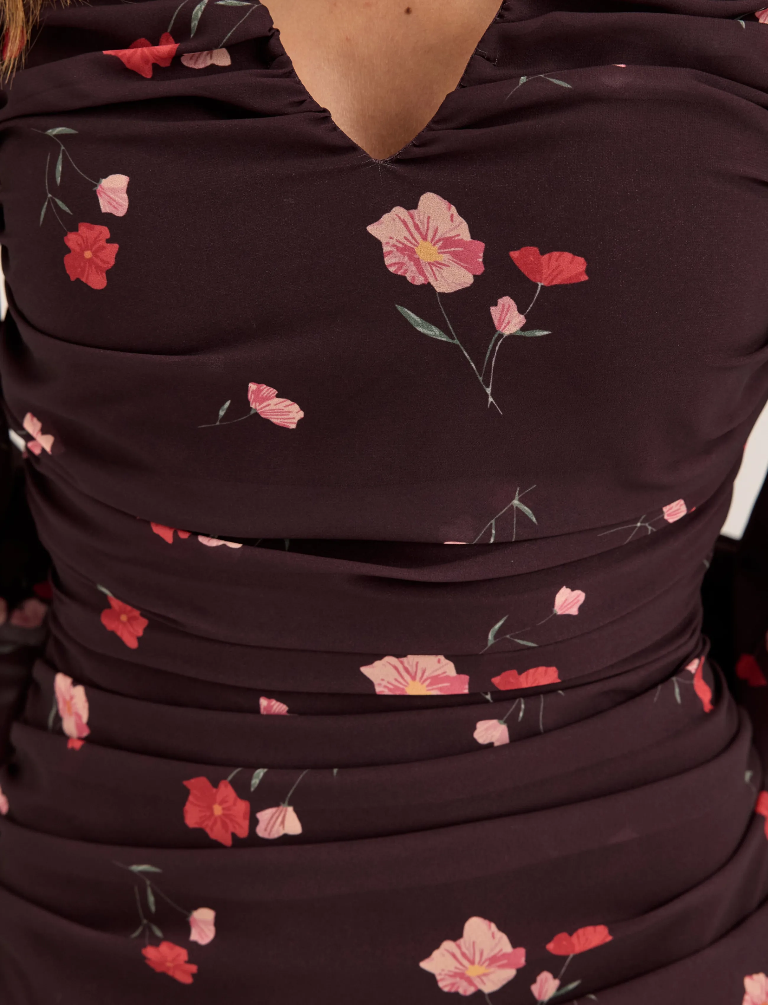 BUBBLEROOM Balloon Sleeve Chiffon Maxi Dress maxiklänningar dam – bild 6