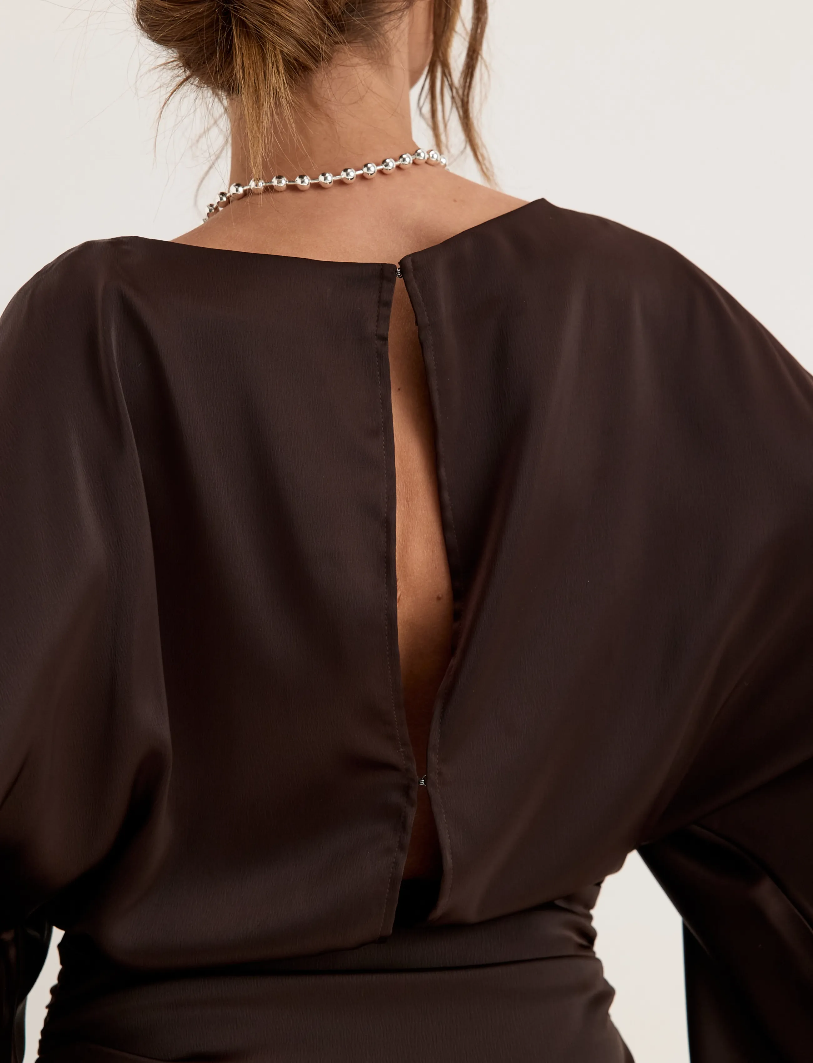Kimono Sleeve Satin Maxi Dress 5