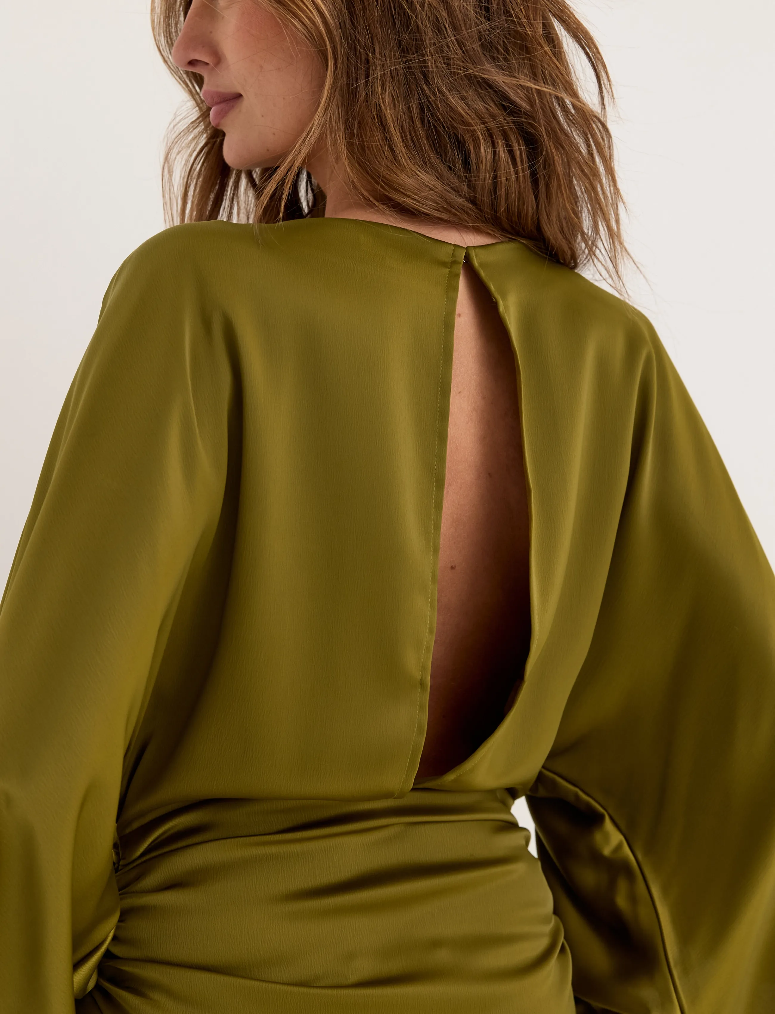 Kimono Sleeve Satin Maxi Dress 5