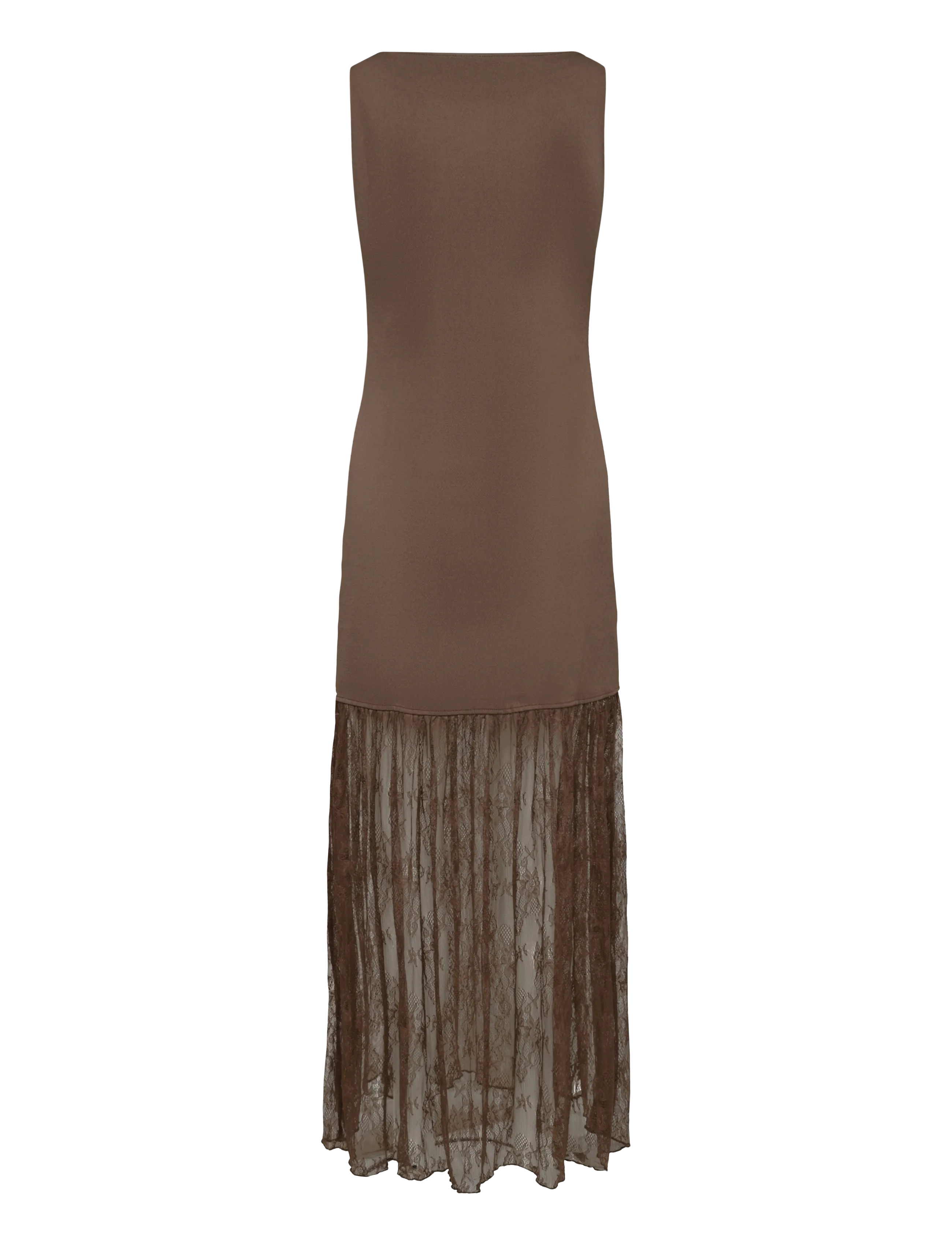 Bubbleroom - Combined Lace Maxi Dress - etuikleider - brown - 2