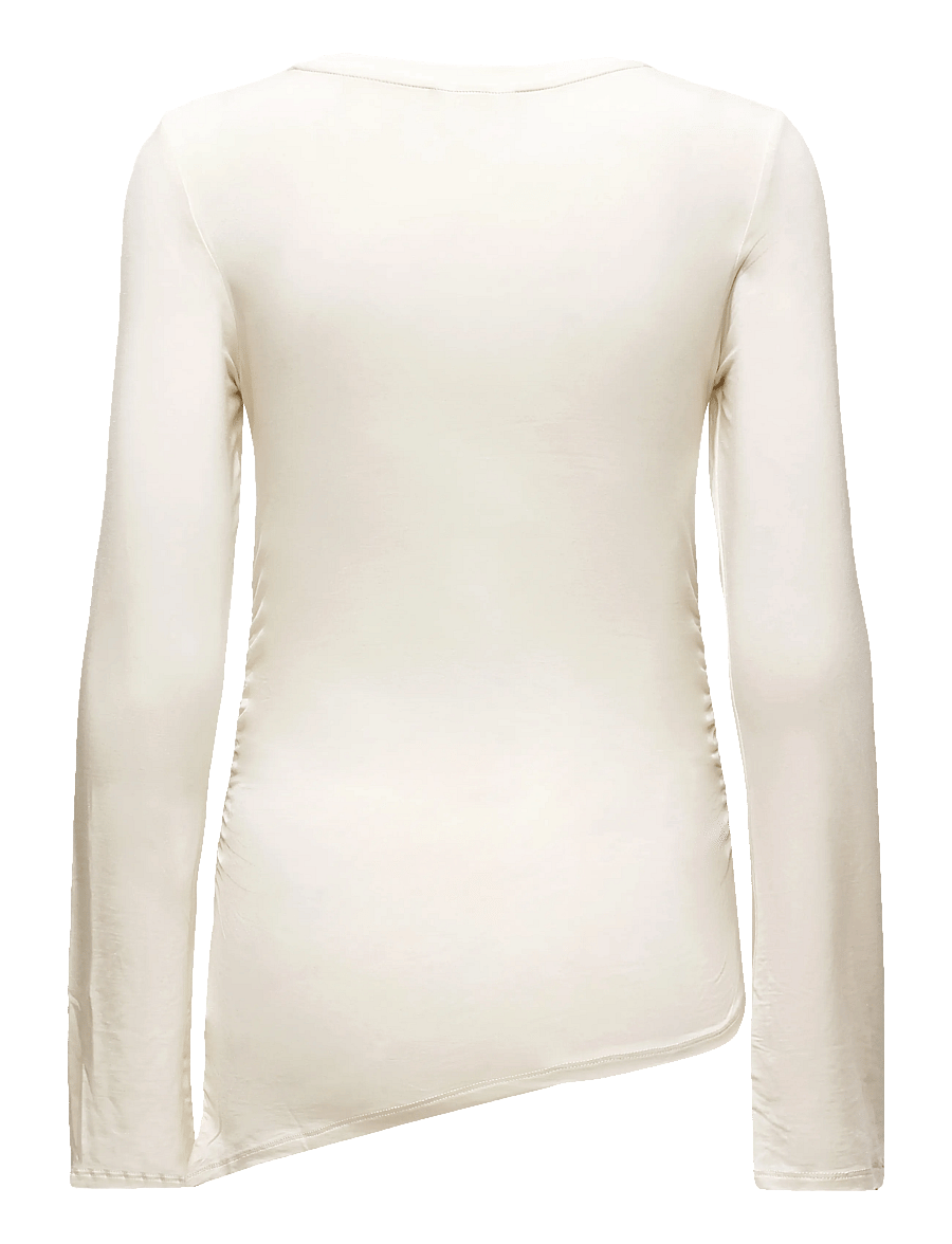 Bubbleroom - Asymmetric Long Sleeve Top - pullover - cream - 2