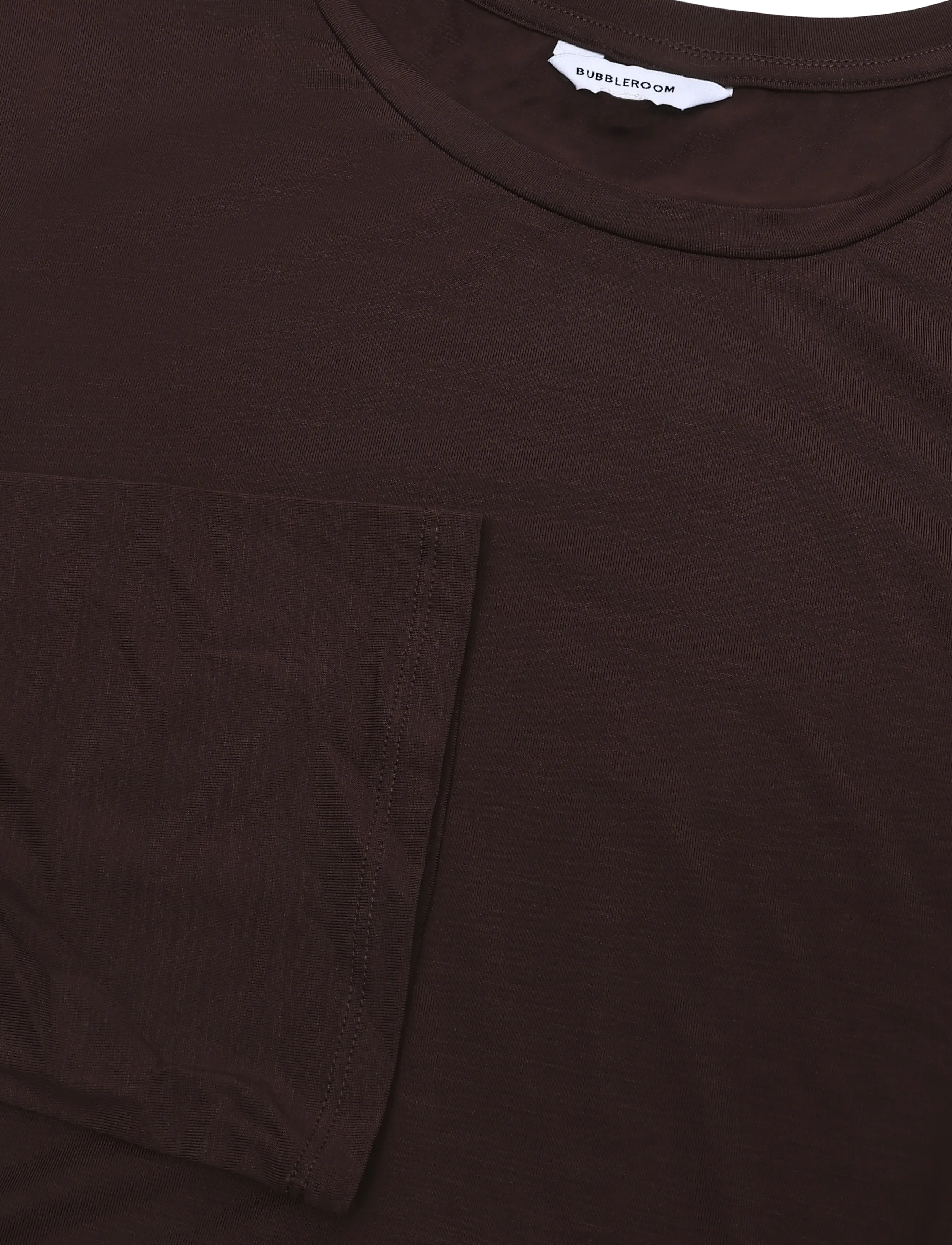 Bubbleroom - Asymmetric Long Sleeve Top - pullover - dark brown - 5