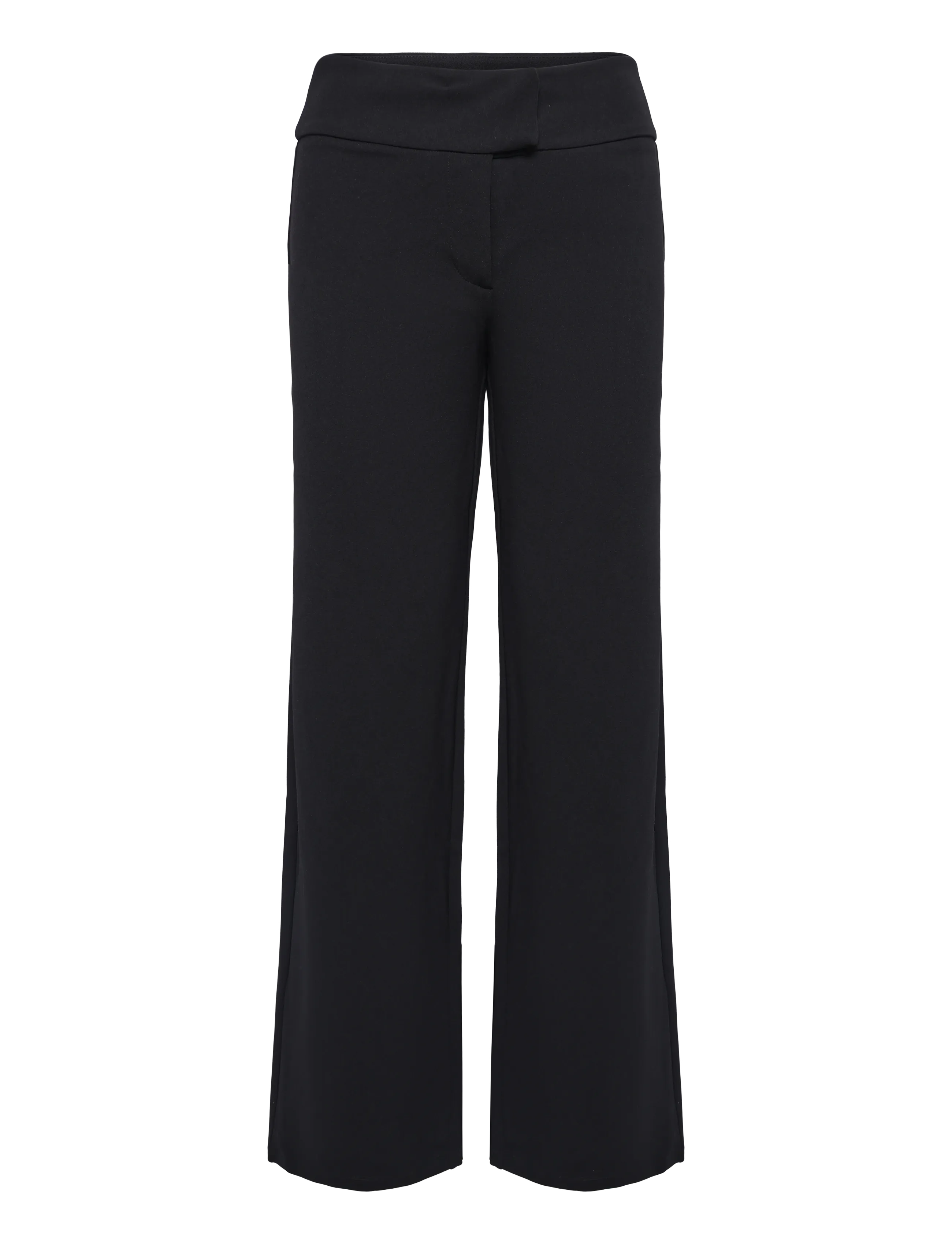 Bubbleroom - Soft Suit Wide Trousers - hosen mit weitem bein - black - 1