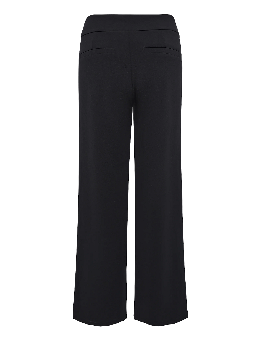 Bubbleroom - Soft Suit Wide Trousers - hosen mit weitem bein - black - 2