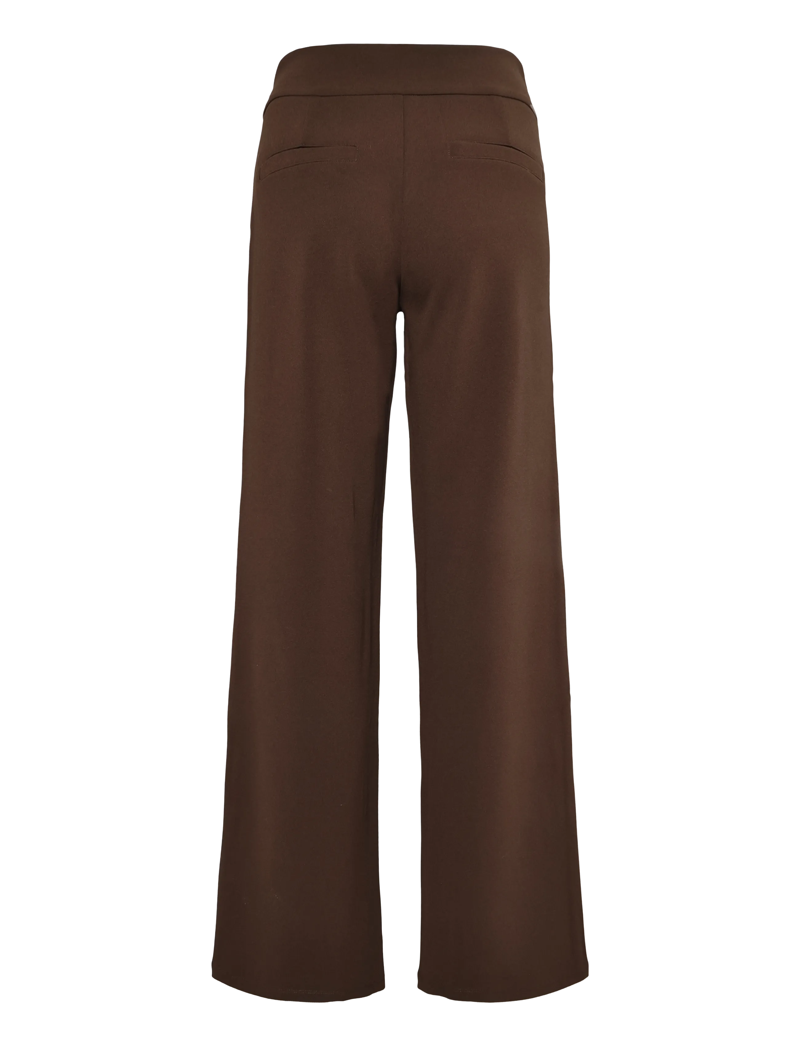 Bubbleroom - Soft Suit Wide Trousers - laia säärega püksid - dark brown - 2