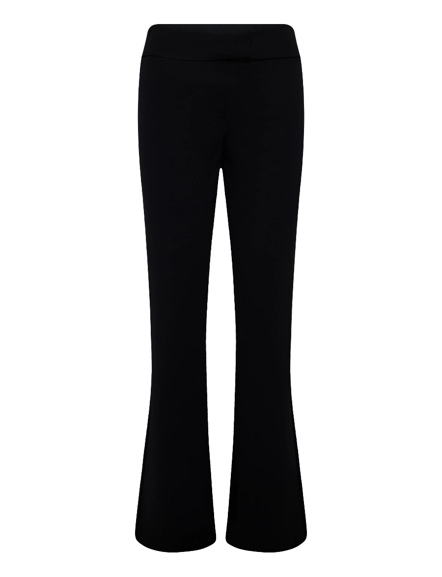 Bubbleroom - Soft Suit Flared Trousers - schlaghosen - black - 1
