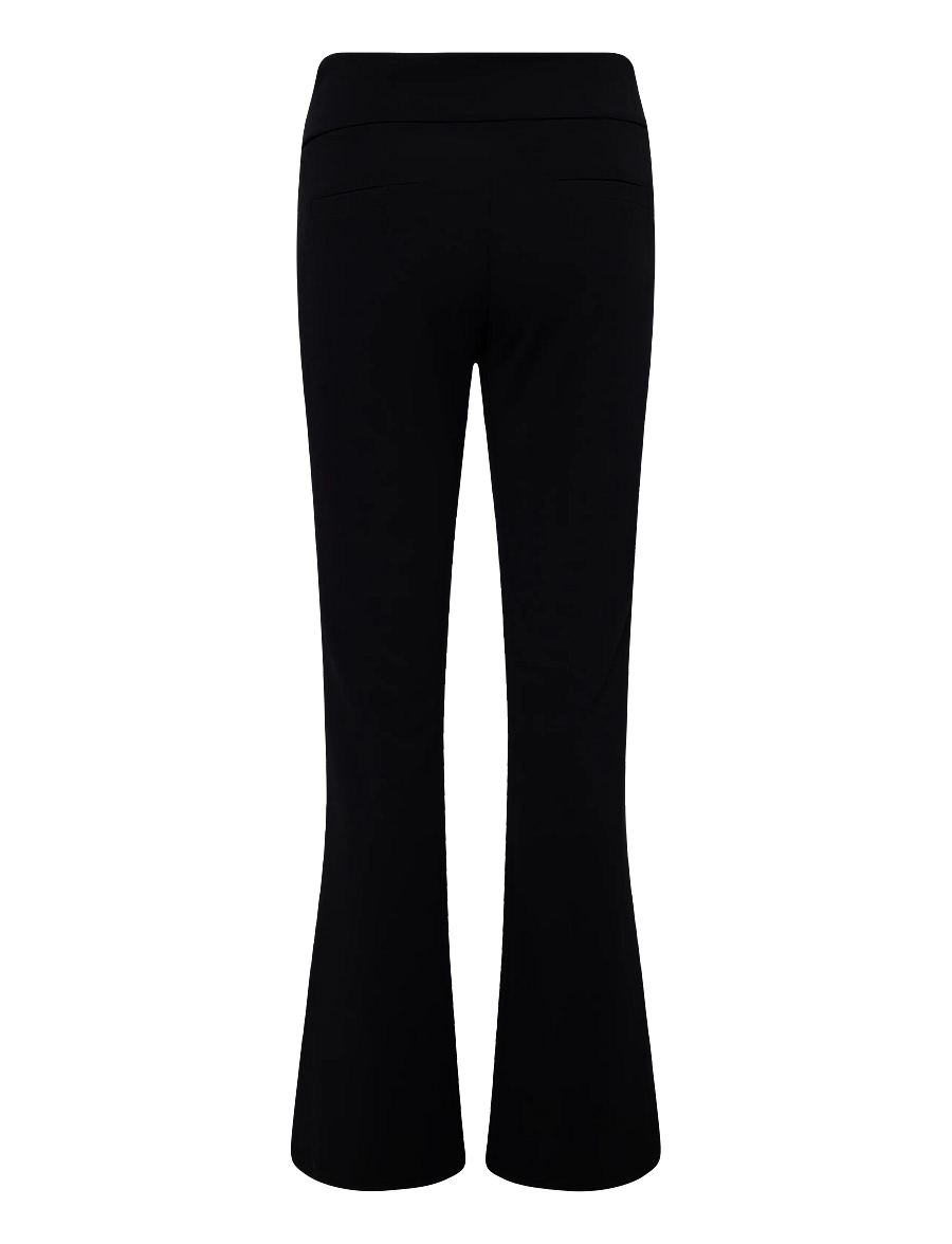 Bubbleroom - Soft Suit Flared Trousers - schlaghosen - black - 2