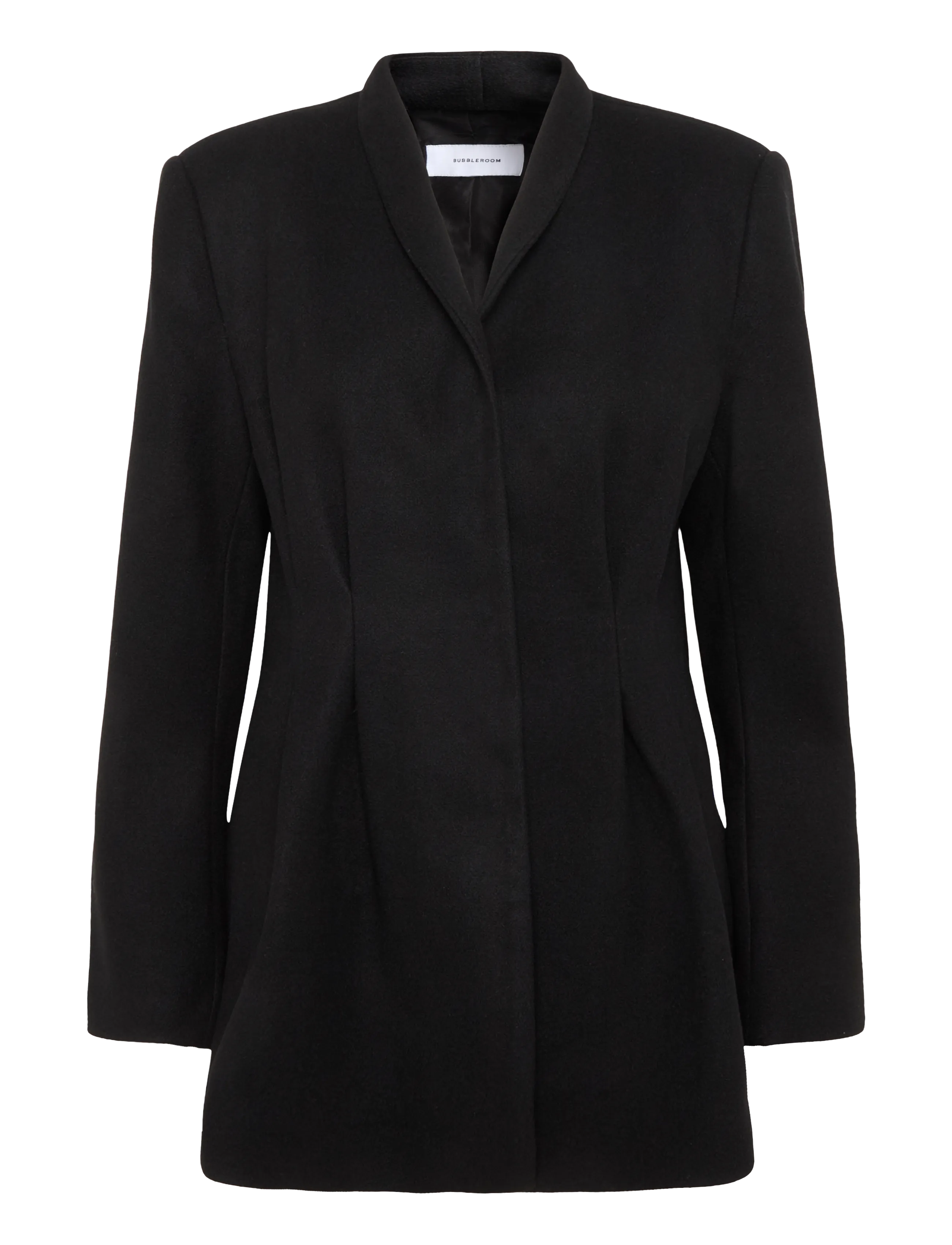 Bubbleroom - Shaped Short Coat - winter jackets - black - 1
