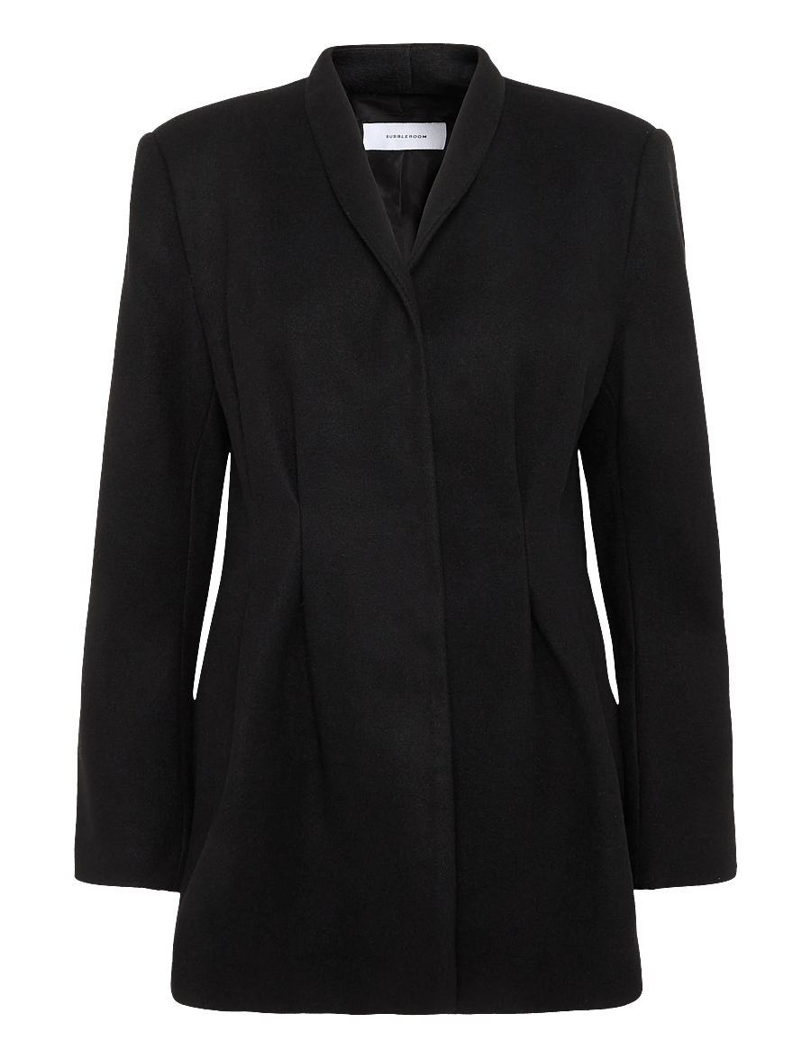Bubbleroom - Shaped Short Coat - winter jackets - black - 1