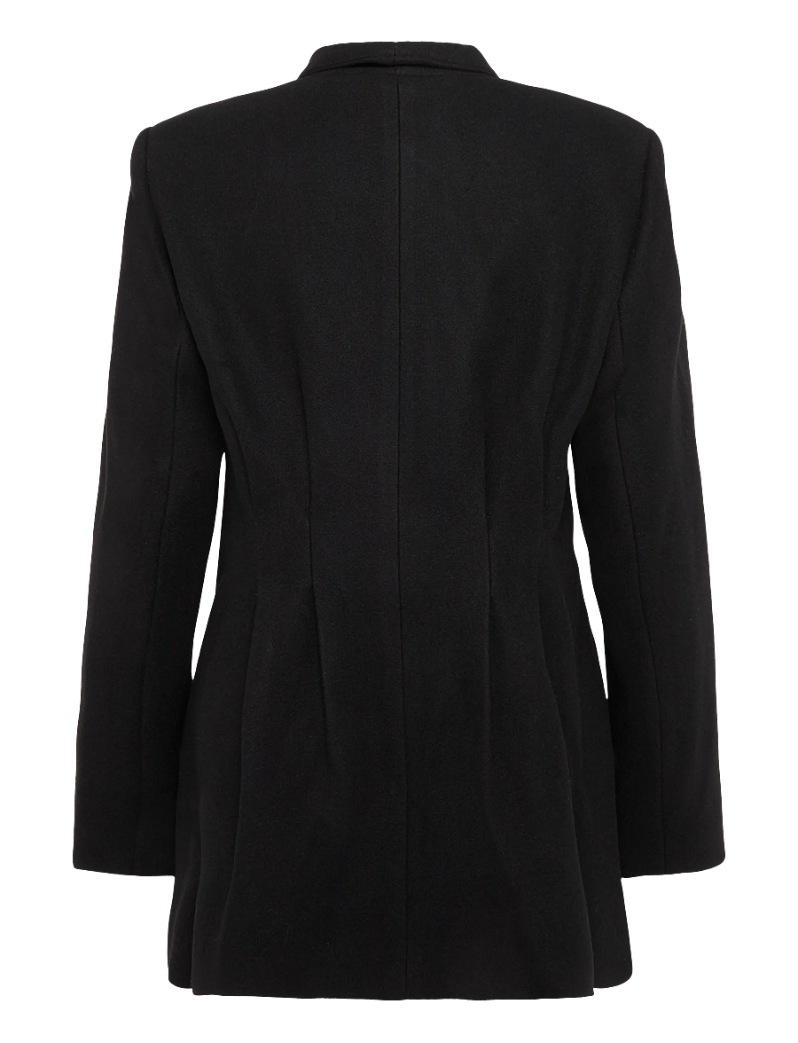 Bubbleroom - Shaped Short Coat - winter jackets - black - 2