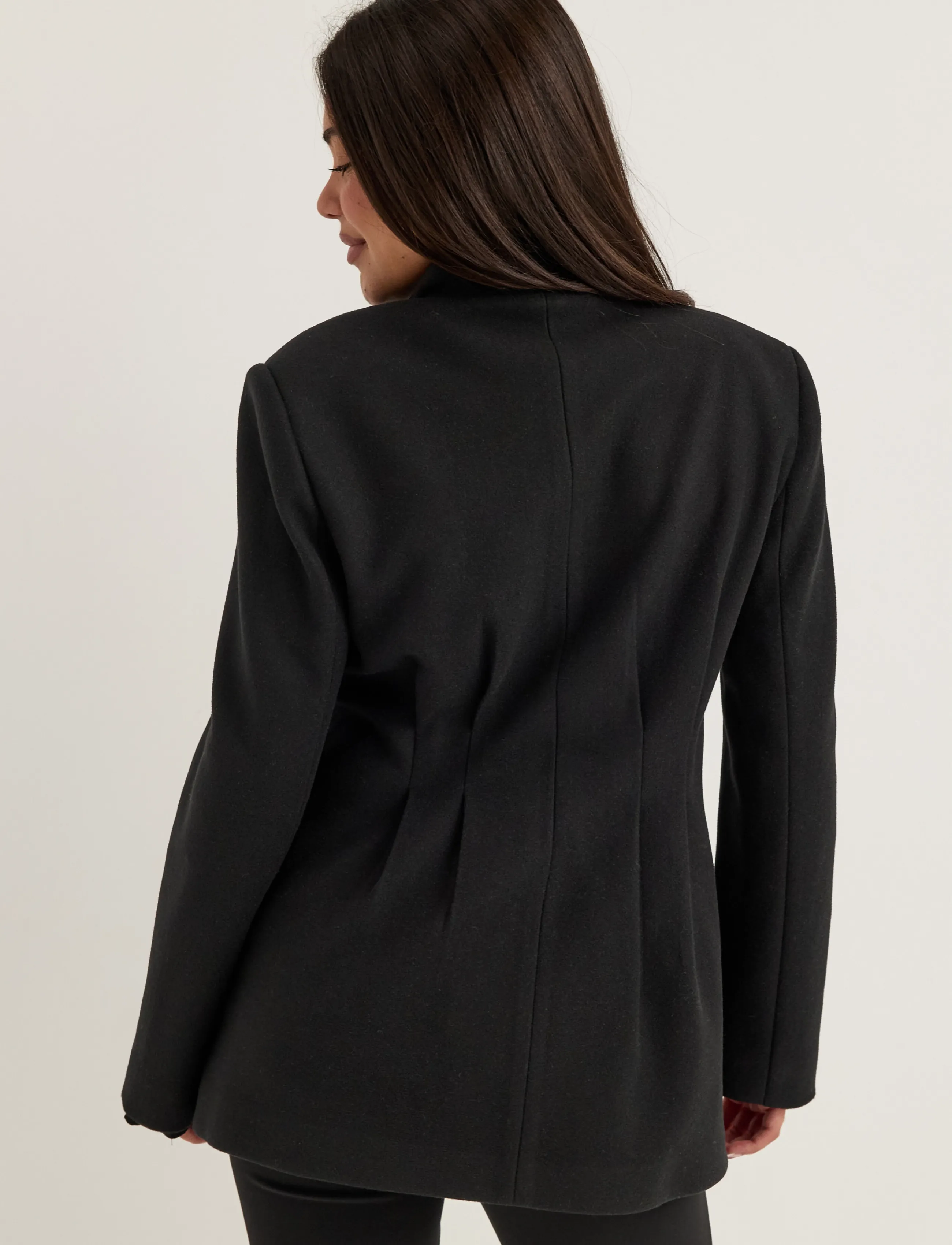 Bubbleroom - Shaped Short Coat - winter jackets - black - 5