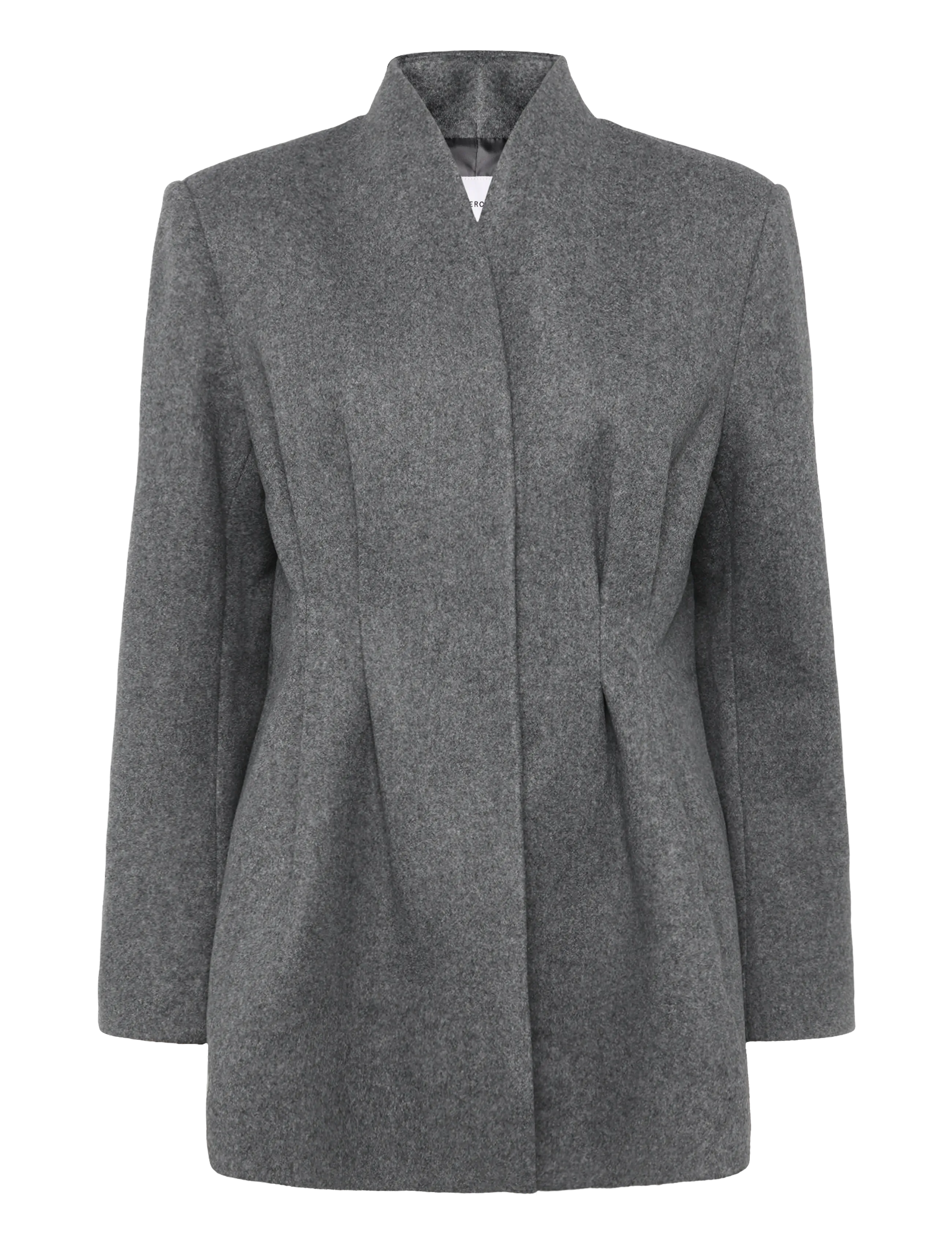 Bubbleroom - Shaped Short Coat - grey melange - 1