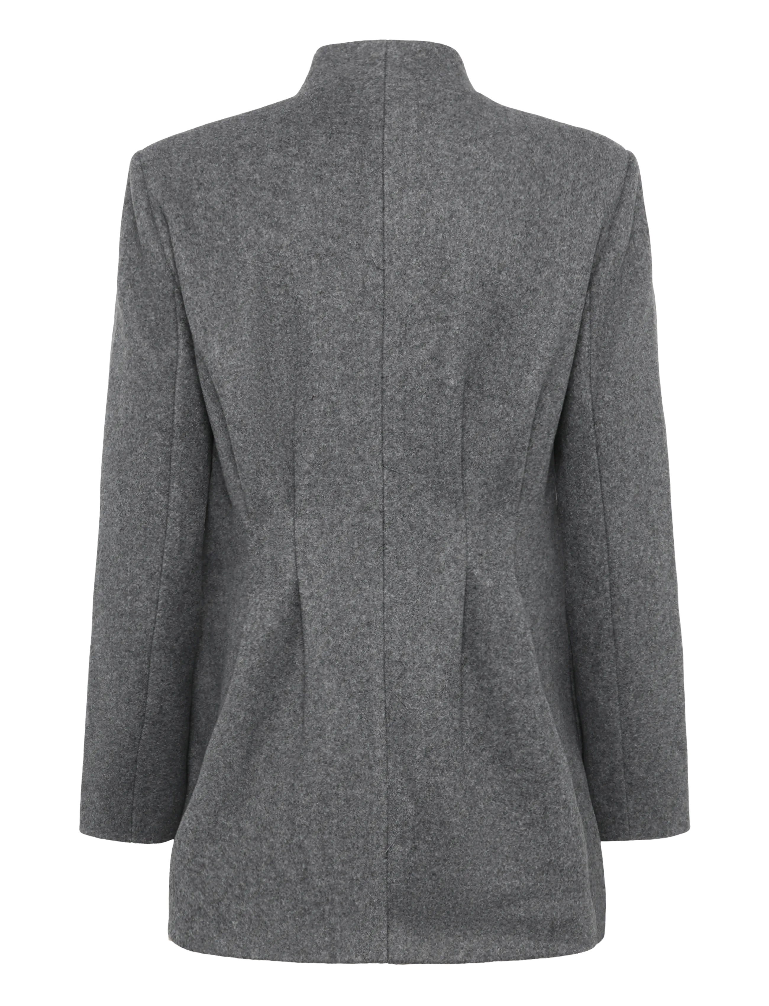 Bubbleroom - Shaped Short Coat - grey melange - 2