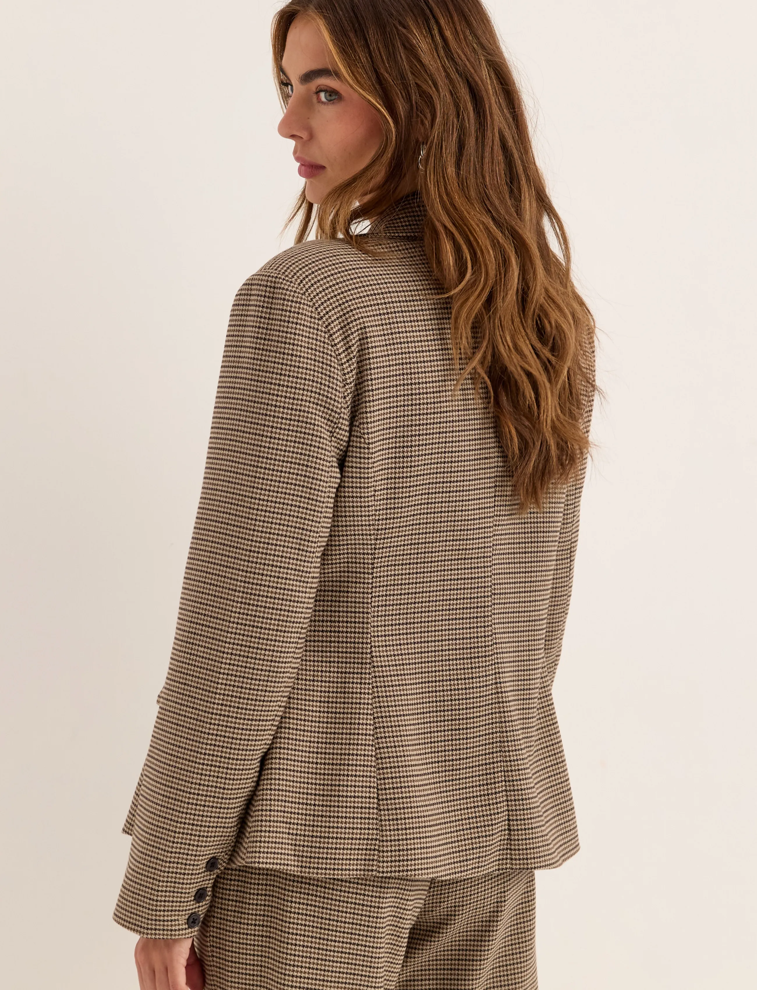 Bubbleroom - Shaped Blazer - brown/checked - 3