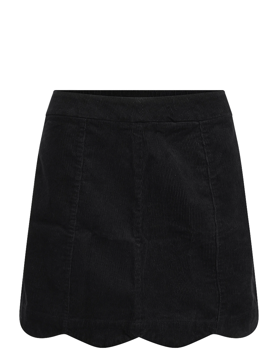 Bubbleroom - Corduroy Mini Skirt - korta kjolar - black - 1