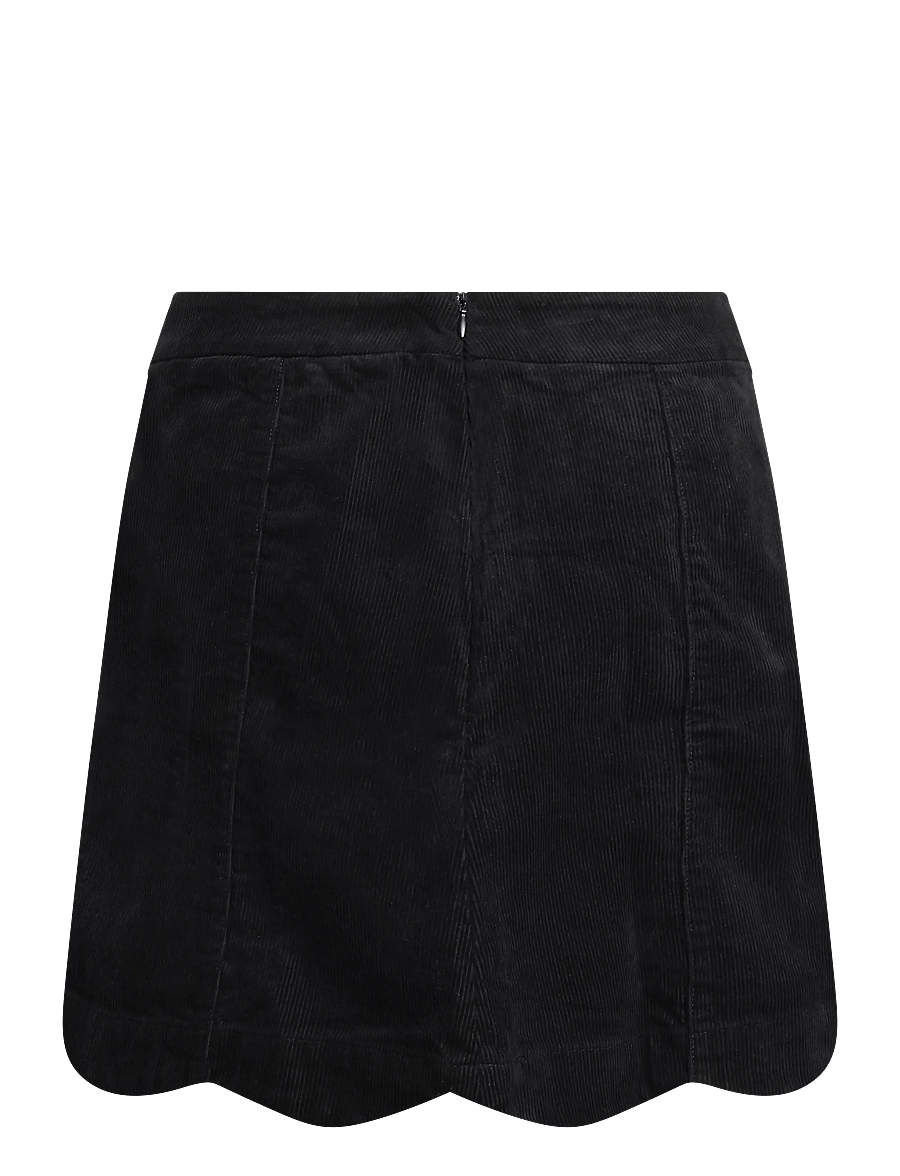 Bubbleroom - Corduroy Mini Skirt - korta kjolar - black - 2