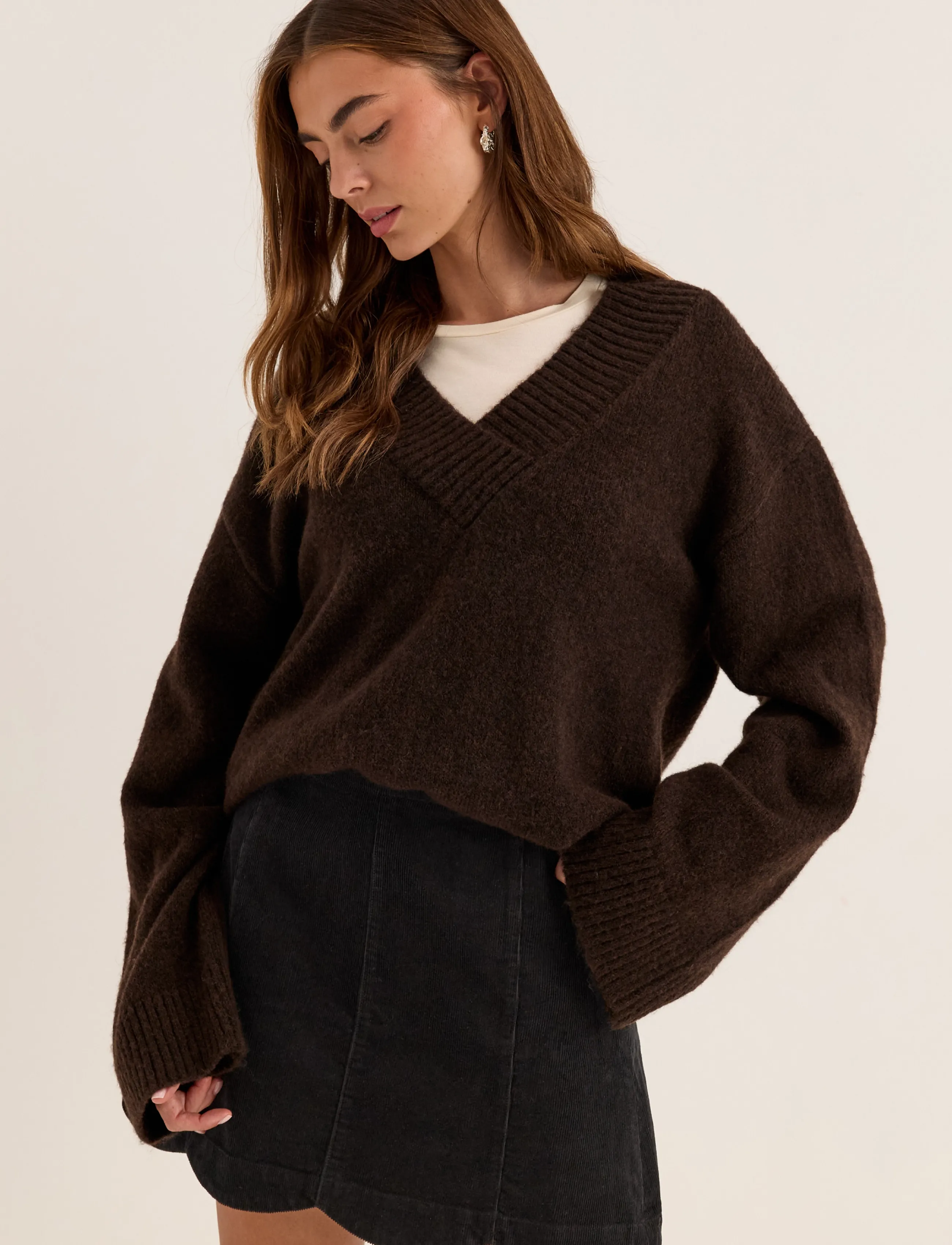 Bubbleroom Corduroy Mini Skirt - Kjolar - BLACK / black