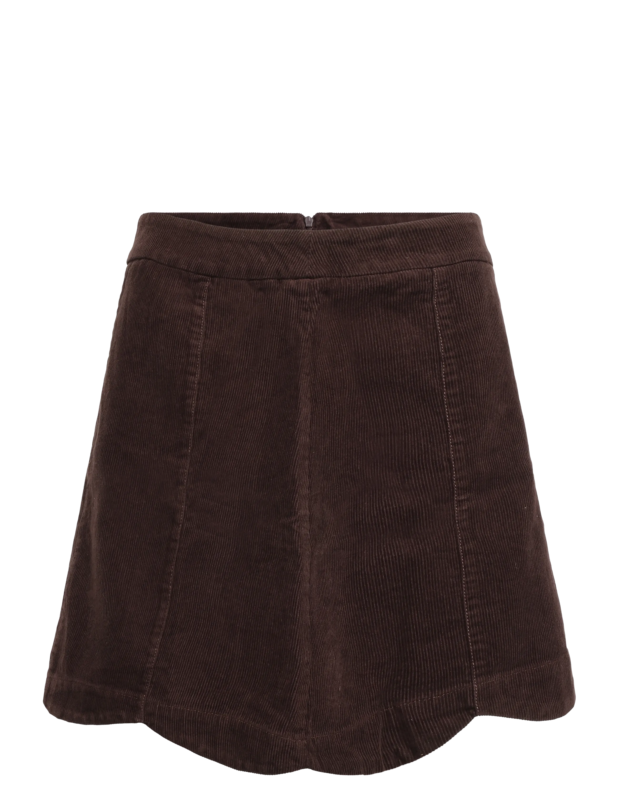 Bubbleroom Corduroy Mini Skirt - Röcke - DARK BROWN / brown