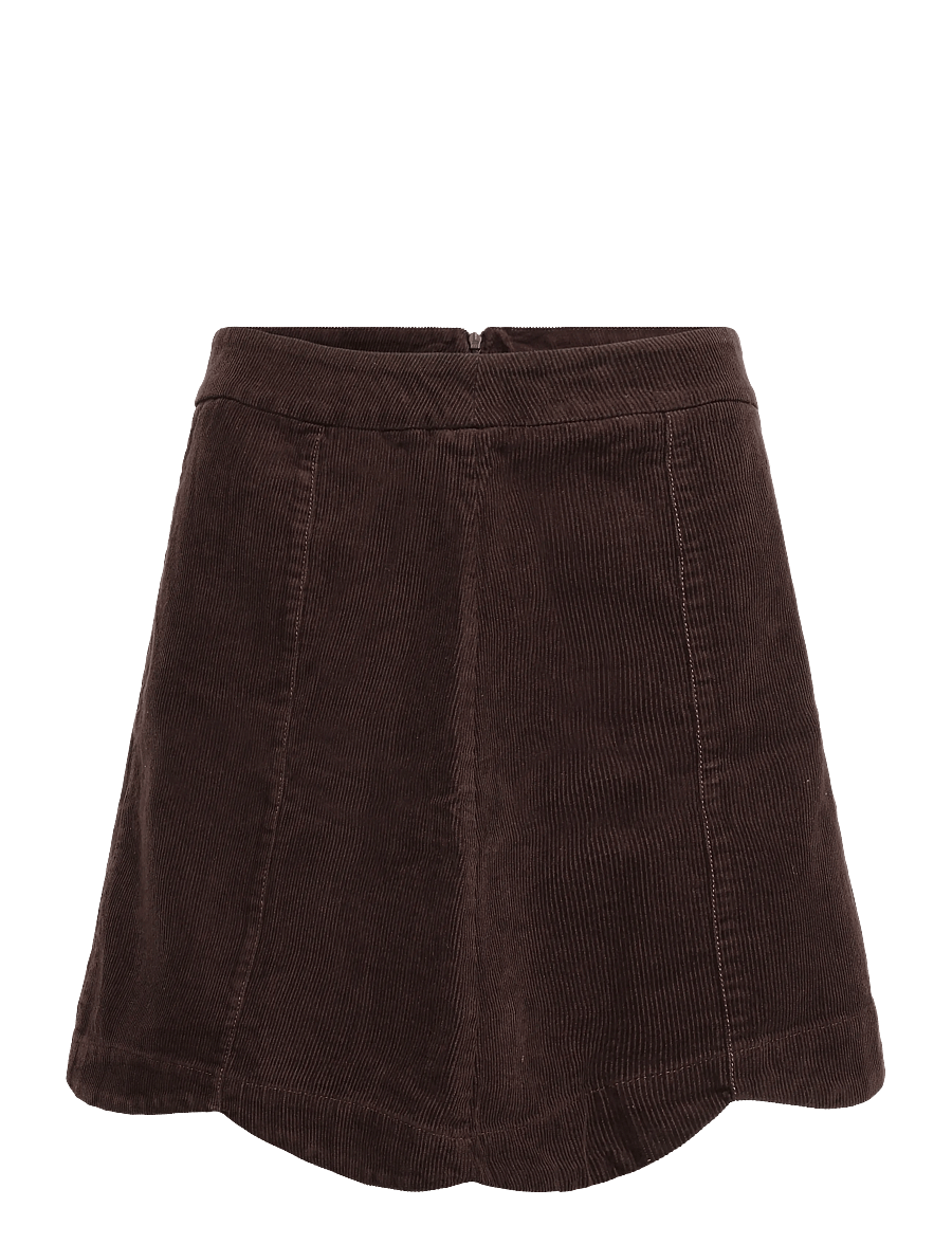 Bubbleroom - Corduroy Mini Skirt - korte nederdele - dark brown - 1