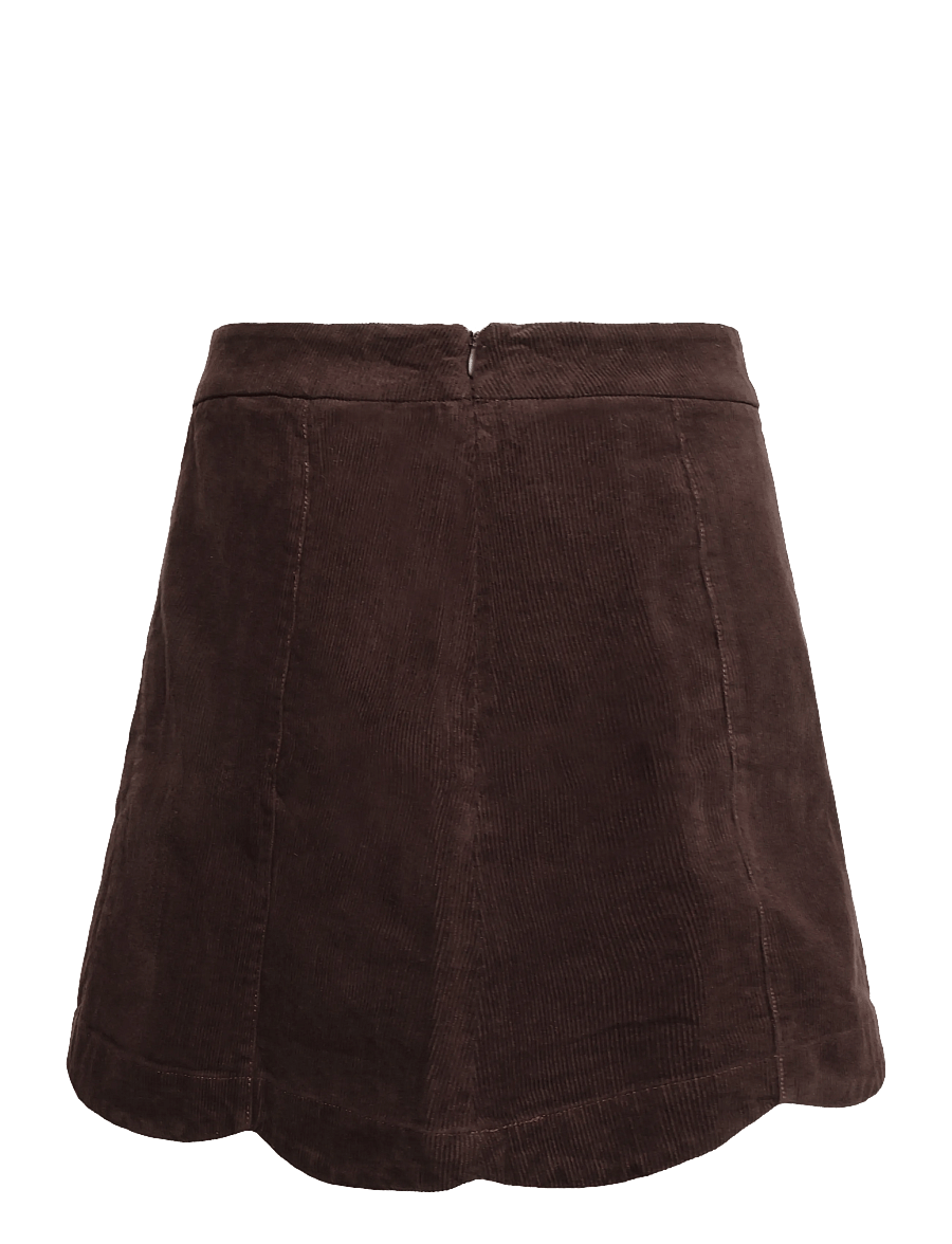 Bubbleroom - Corduroy Mini Skirt - korte nederdele - dark brown - 2