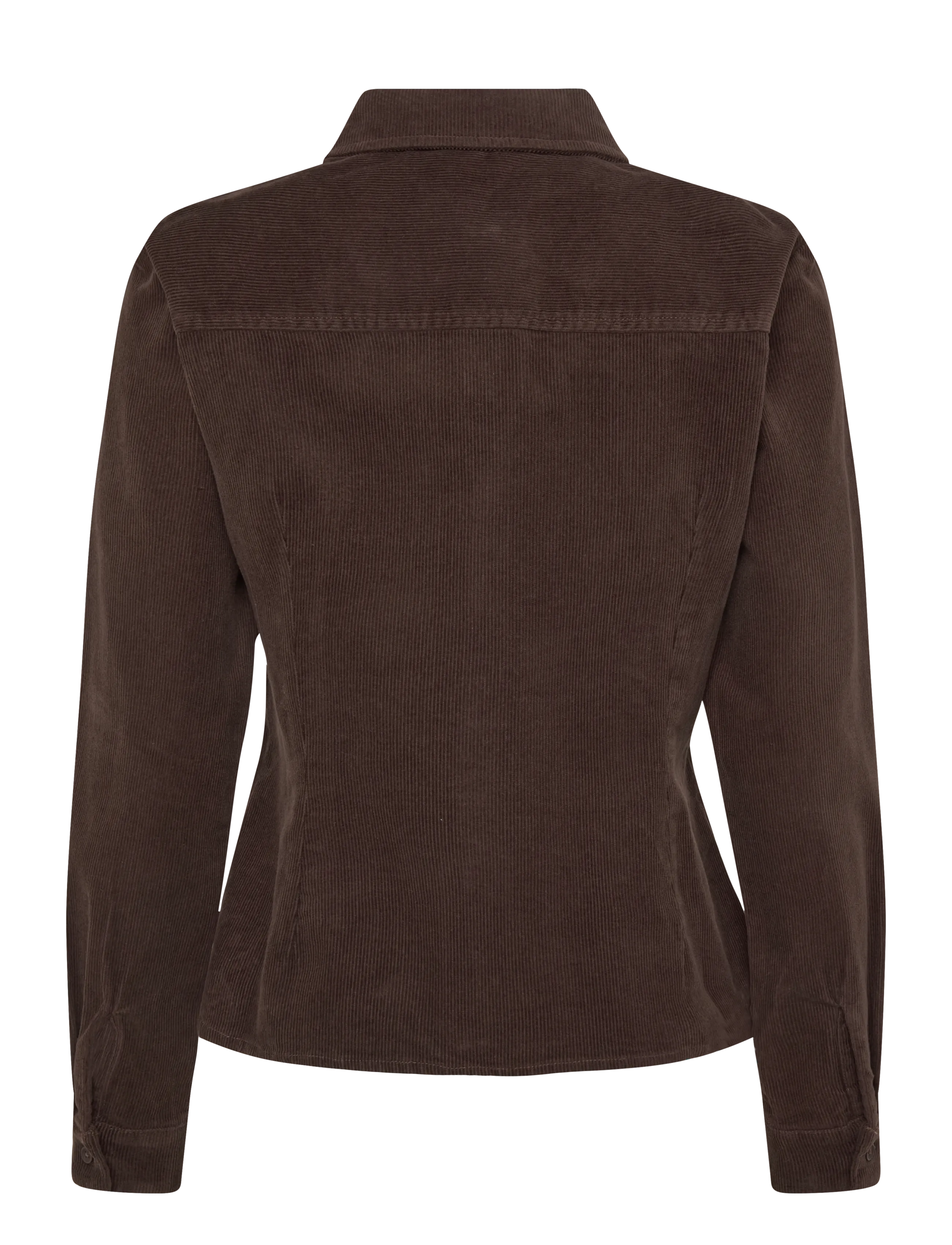 Bubbleroom - Corduroy Shaped Shirt - dark brown - 2