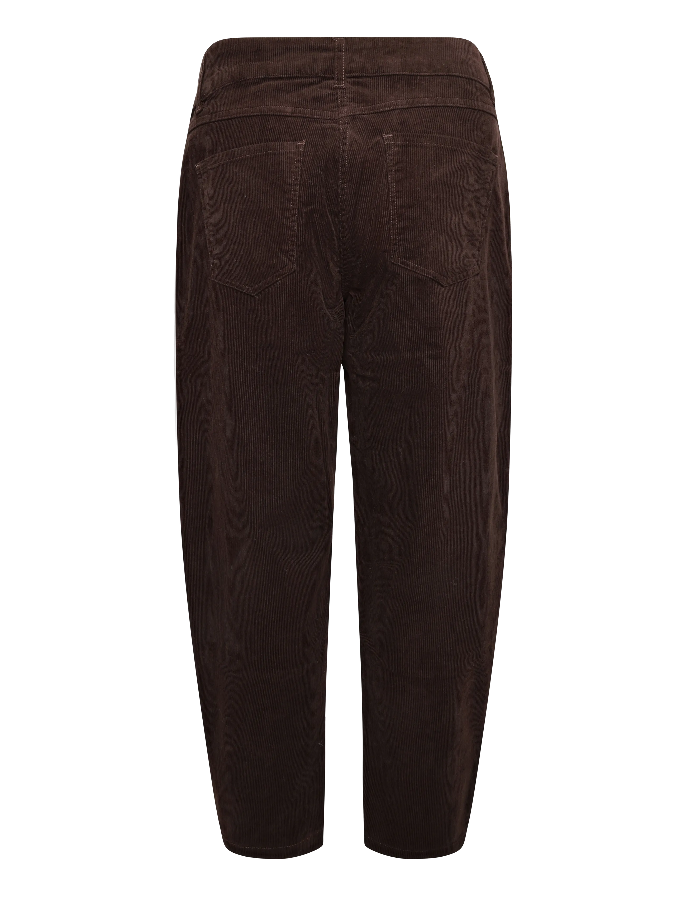 Bubbleroom - Mid Waist Corduroy Wide Trousers - fløjlsbukser - dark brown - 2
