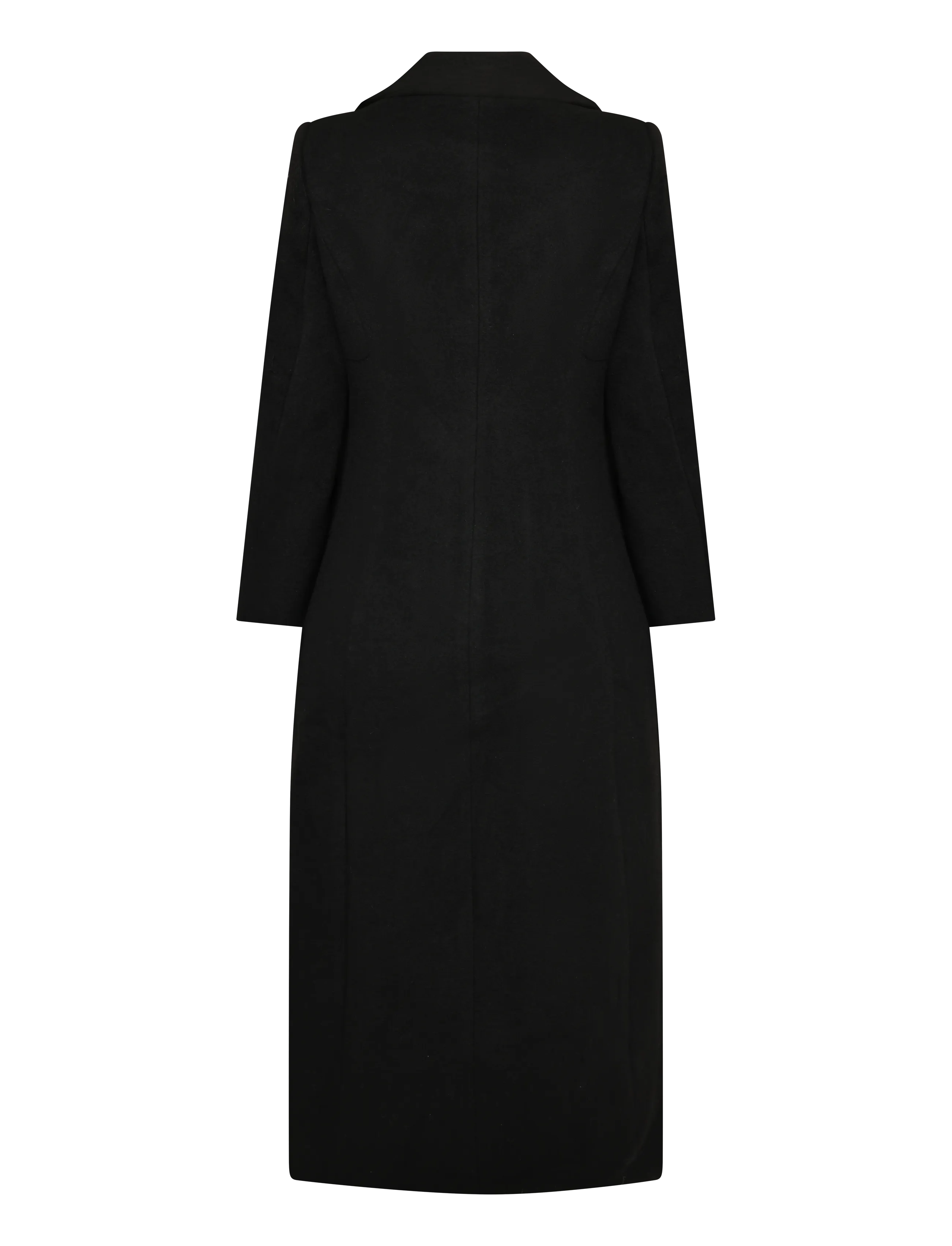 Bubbleroom - Shaped Wool Blend Coat - vinterjakker - black - 2