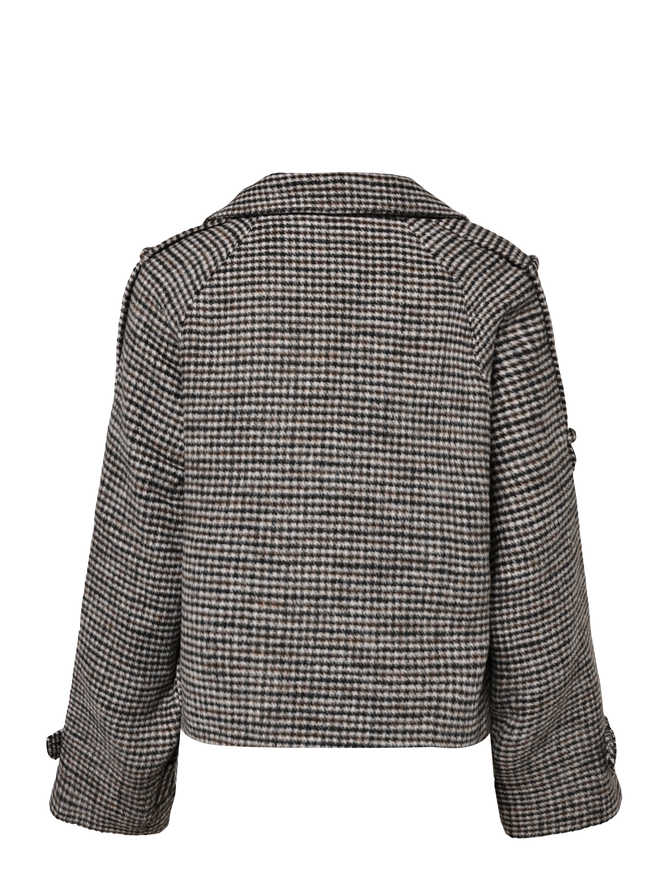 Bubbleroom - Wool Blend Short Coat - vinterjakker - brown/checked - 2