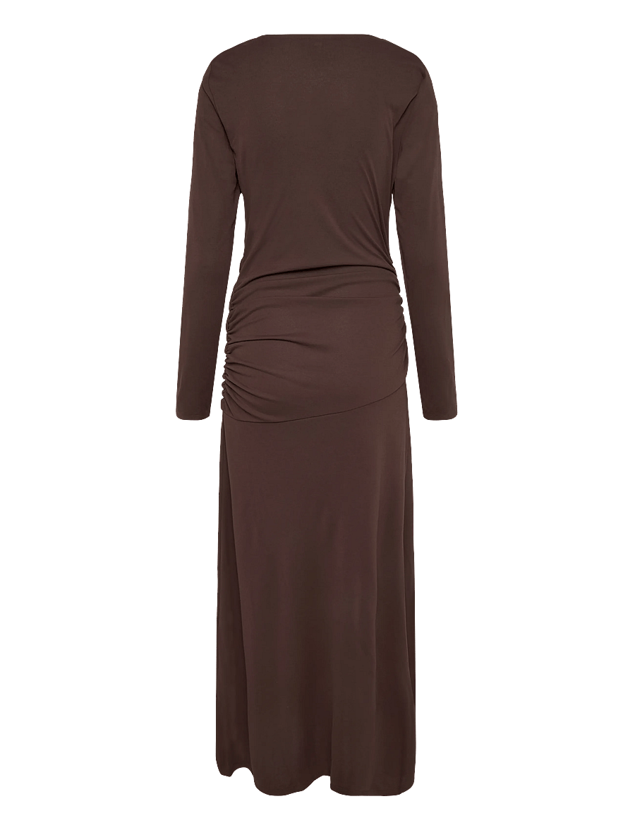 Bubbleroom - Drapy Maxi Dress - maxi dresses - dark brown - 2