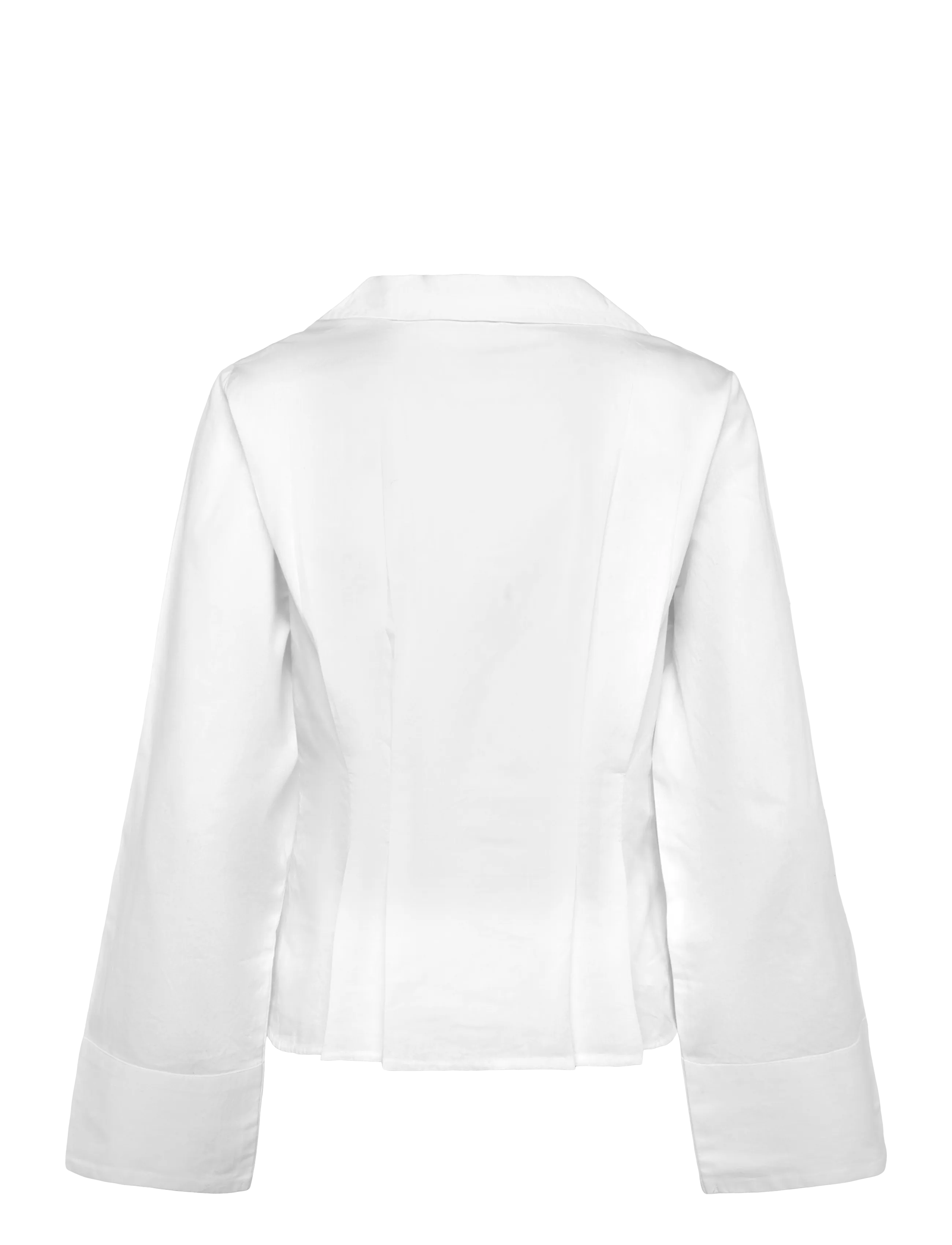 Bubbleroom - Shaped Cotton Shirt - white - 2