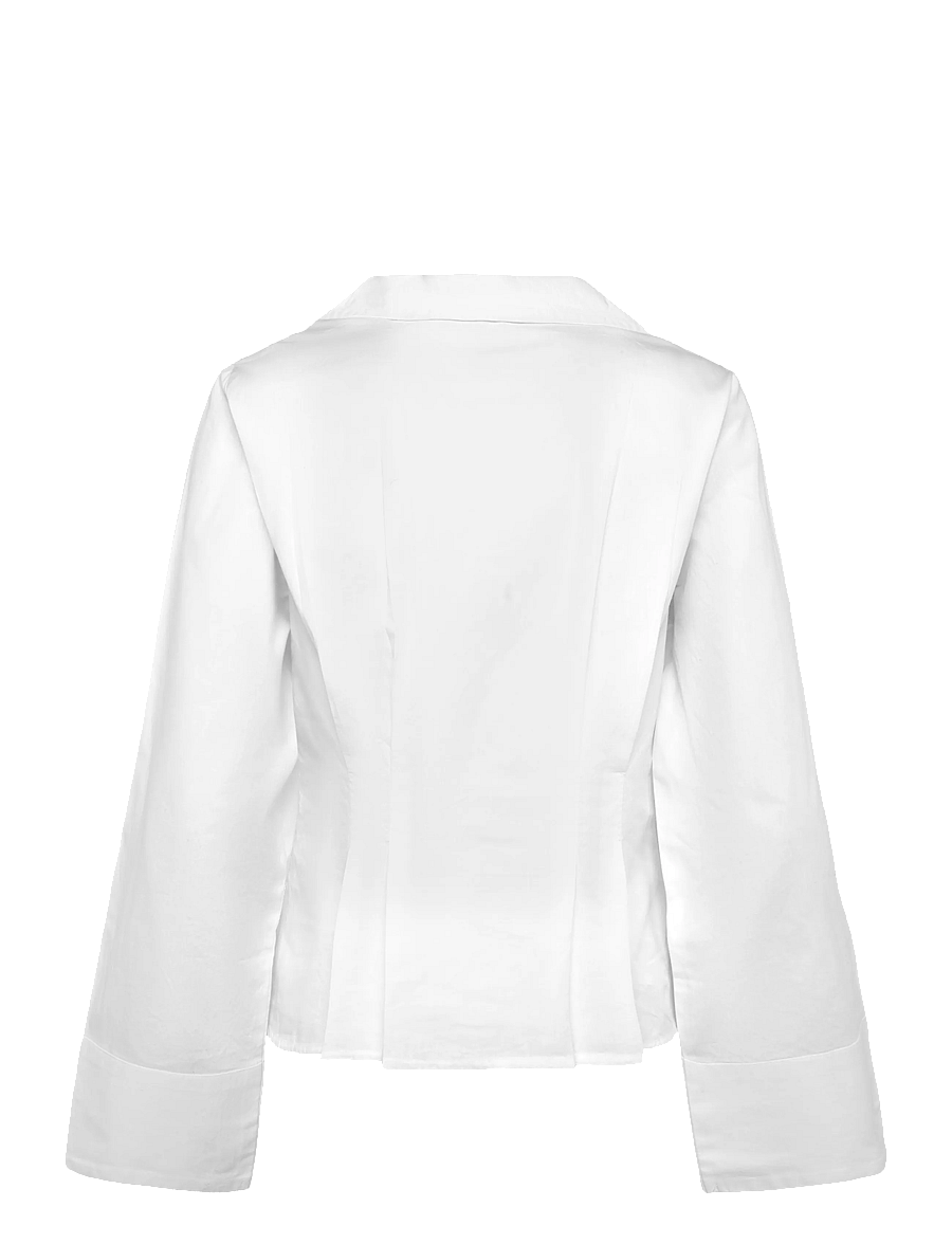 Bubbleroom - Shaped Cotton Shirt - pikkade varrukatega särgid - white - 2