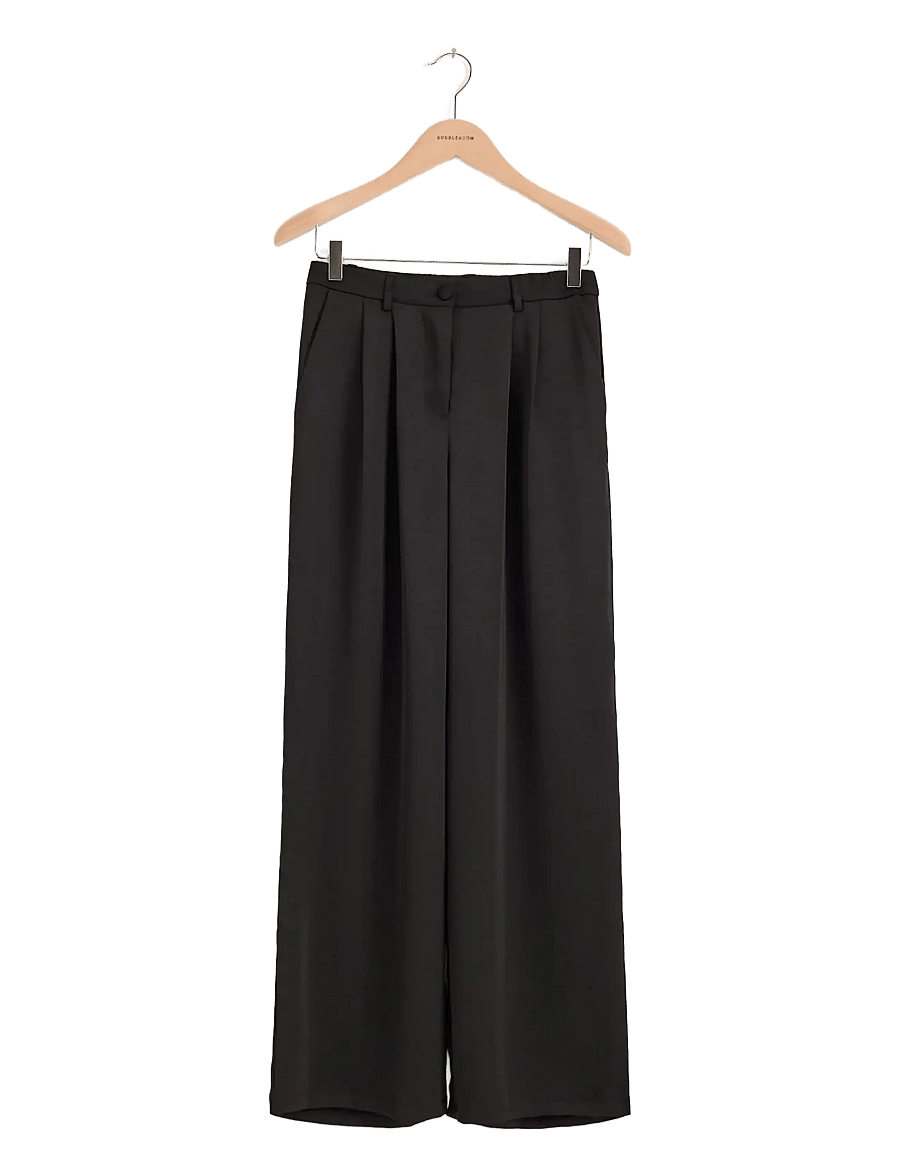 Bubbleroom - Satin Trousers - black - 1