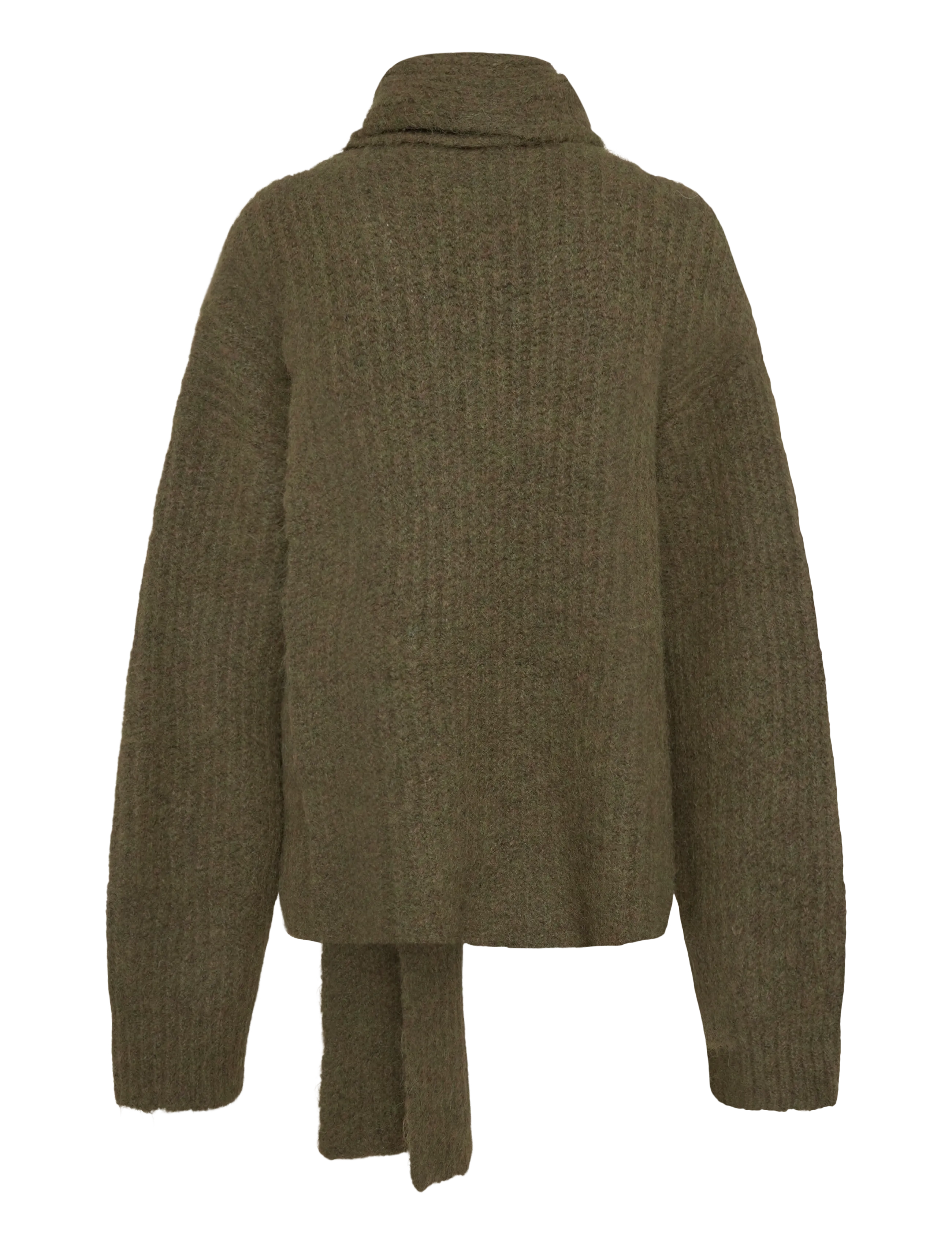 Bubbleroom - Knitted Scarf Sweater - pullover - dark green - 2