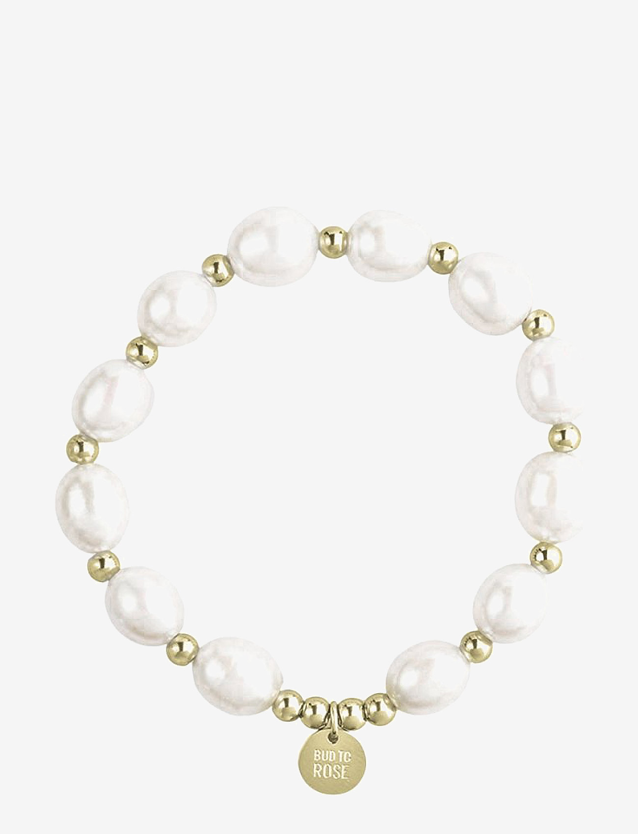 Bud to rose - Pearl Elastic Bracelet - pärlitest käevõru - gold - 1