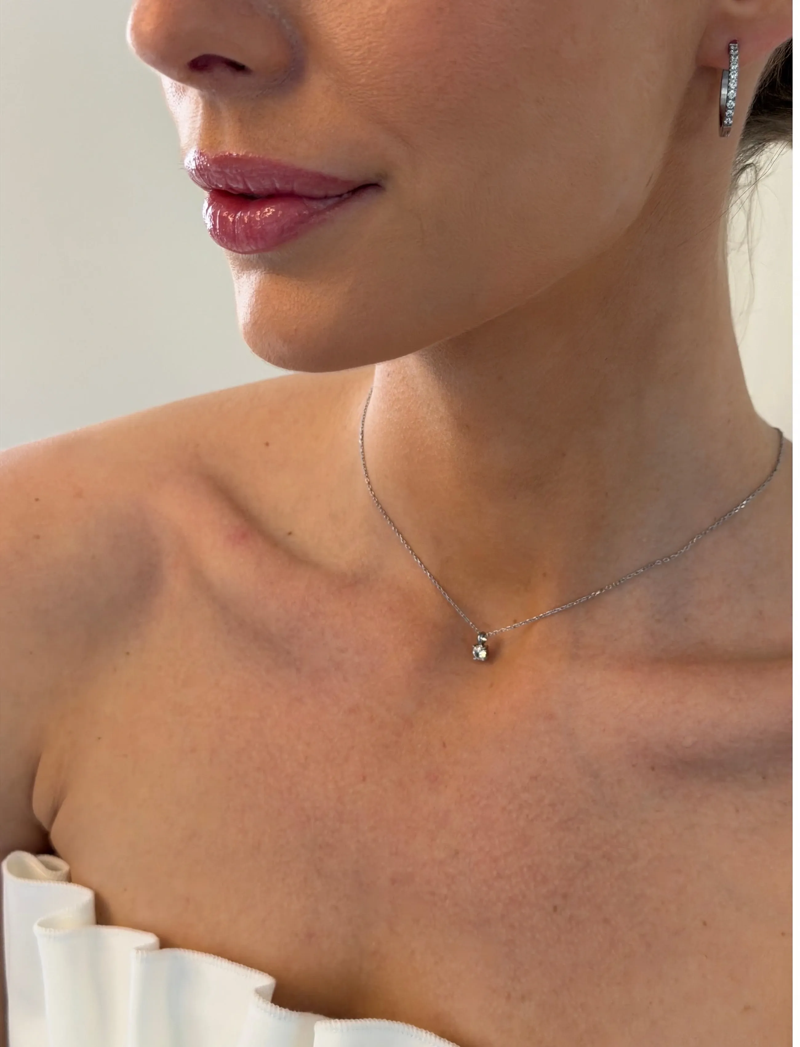 Bud To Rose Ice Short Necklace Steel, One Size, Necklaces, Silber - Dainty Frauen
