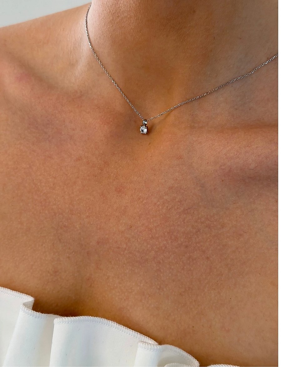 Bud To Rose - Ice Short Necklace Steel - halskæder med vedhæng - silver - 3