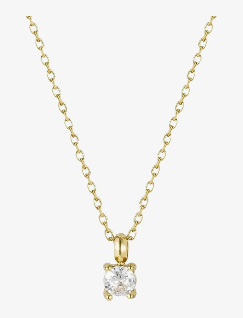 Bud to rose - Ice Short Necklace Gold - halsketten - gold - 1