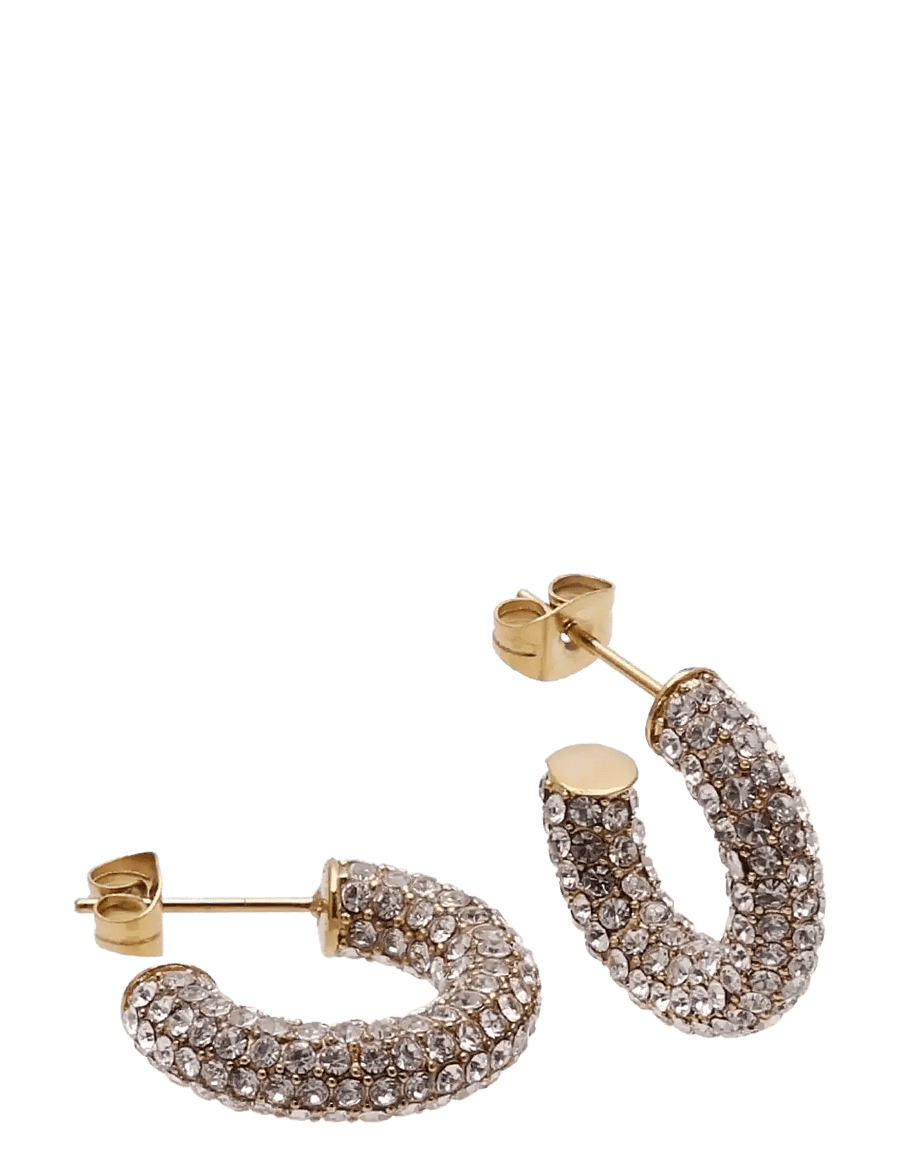 Bud To Rose - Lola Crystal Hoop Gold - kreolen - gold - 1
