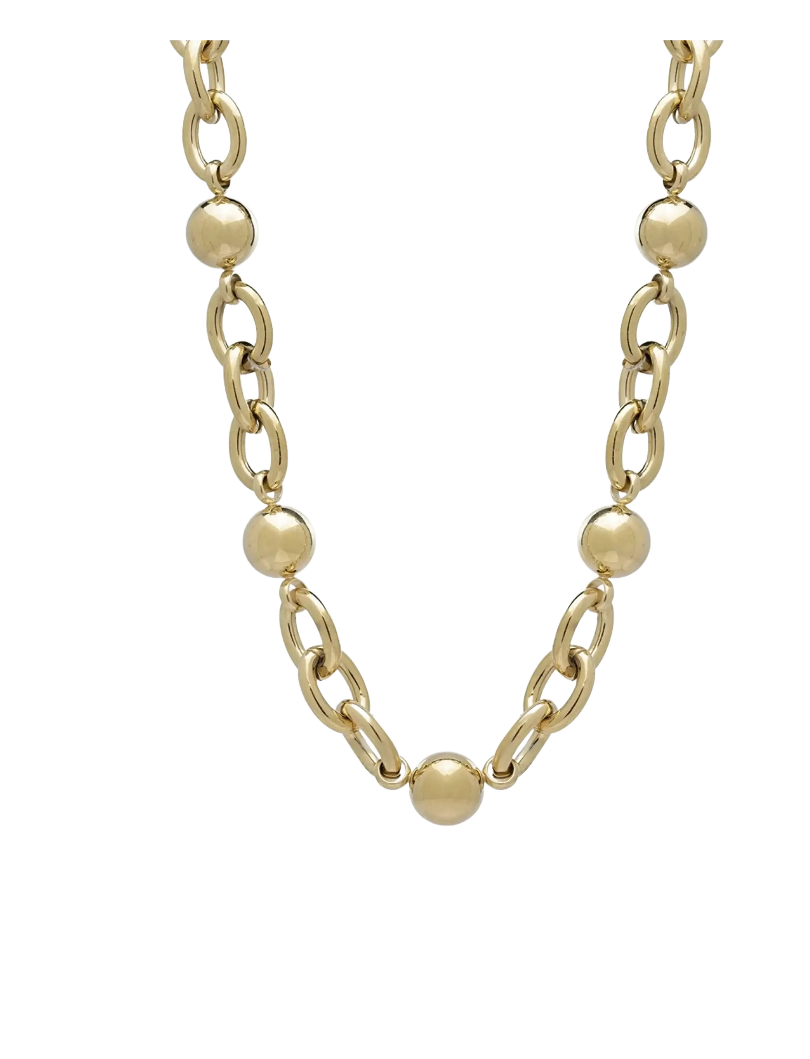 Bud to rose - Globe Chunky Chain Necklace Gold - gold - 1